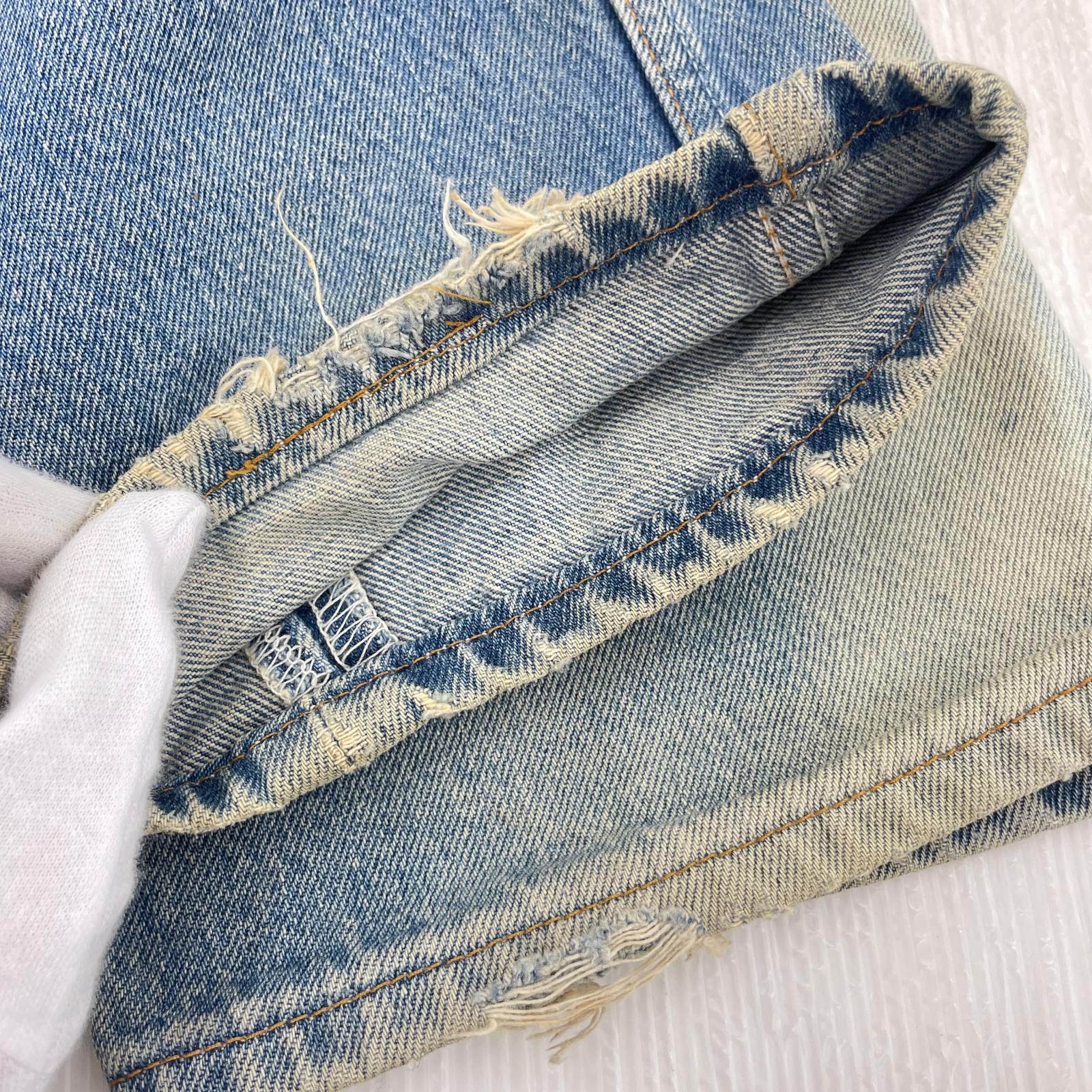 デニムパンツ 90s 501xx USA製 ボタン裏653 W33 33 ブルー
