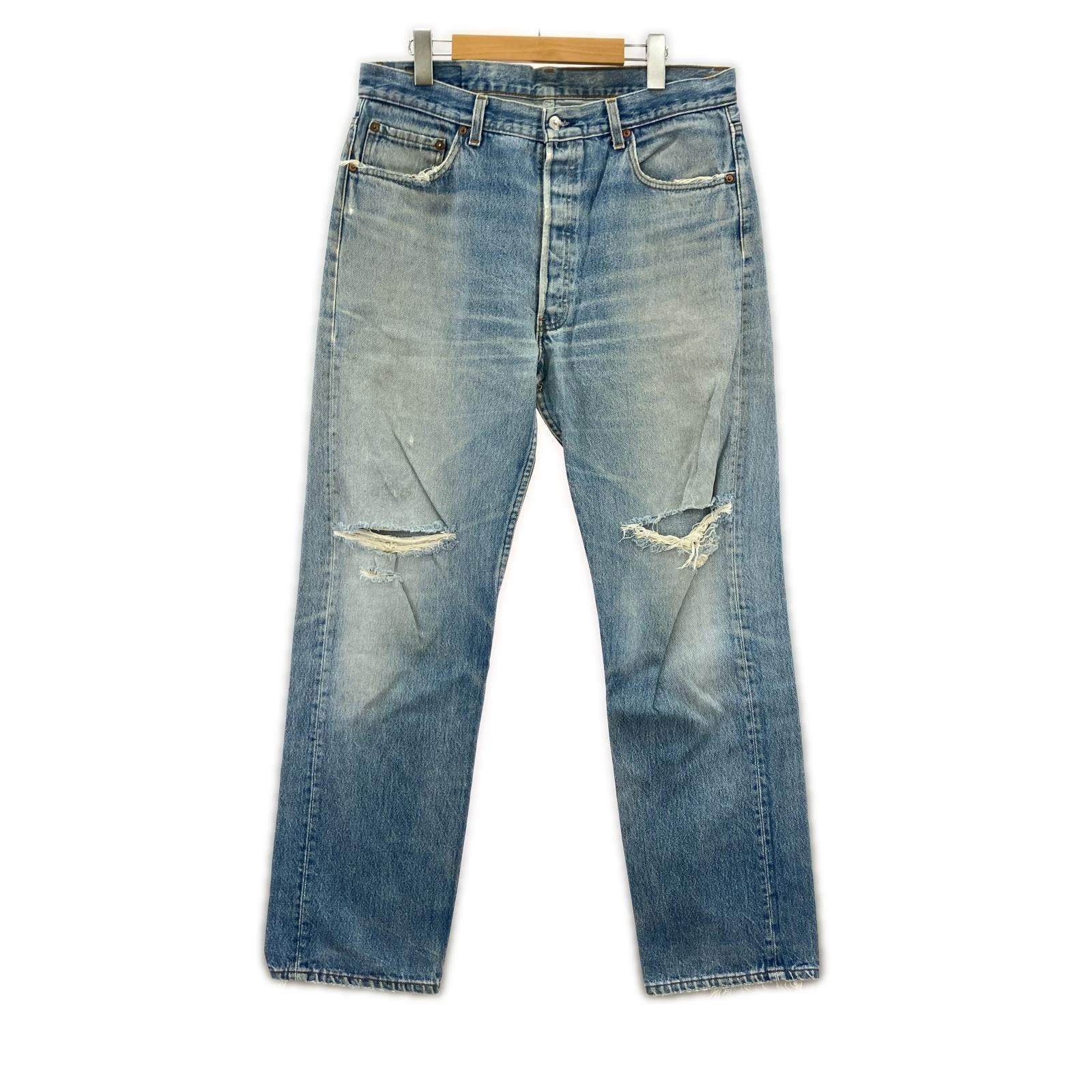 デニムパンツ 90s 501 USA製 ボタン裏553 W36 36 ブルー