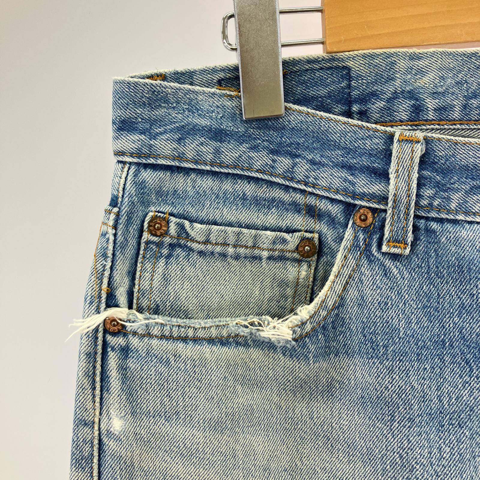 デニムパンツ 90s 501 USA製 ボタン裏553 W36 36 ブルー