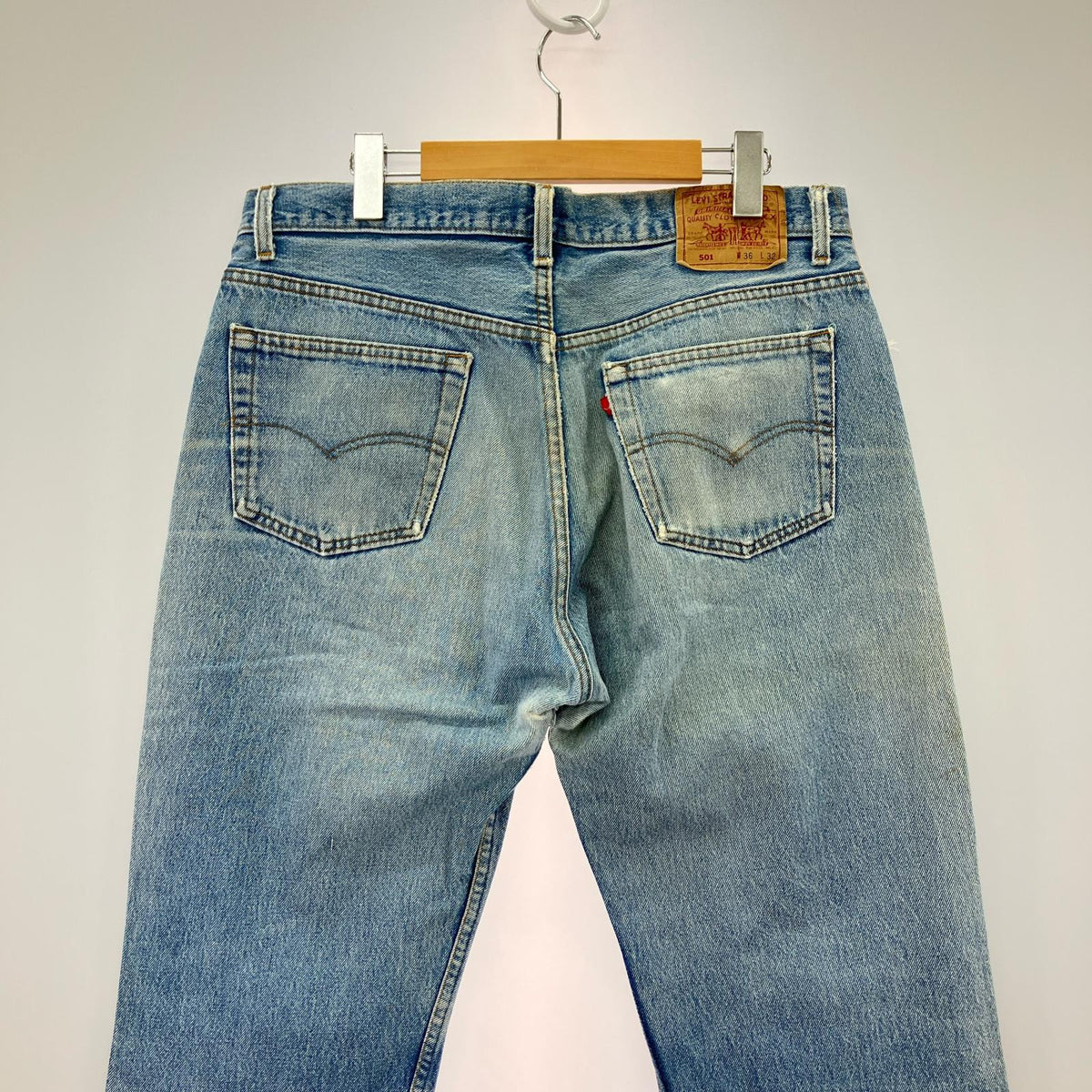 デニムパンツ 90s 501 USA製 ボタン裏553 W36 36 ブルー