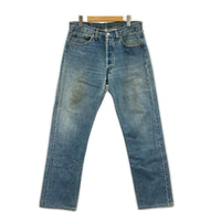 デニムパンツ 90s 501 UK製 ボタン裏311 W33 33 ブルー