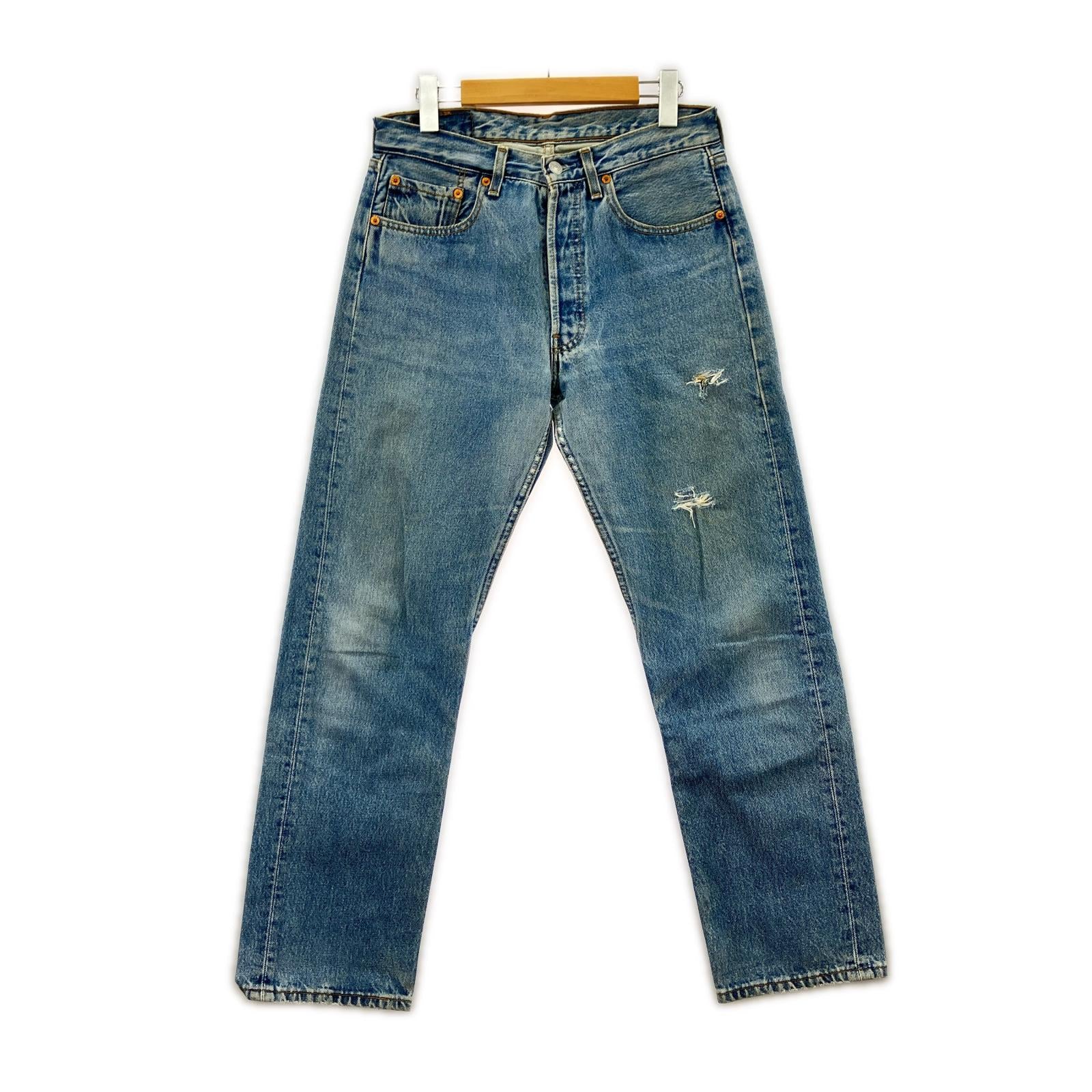 デニムパンツ 90s 501 フランス製 ボタン裏275 W32 32 ブルー