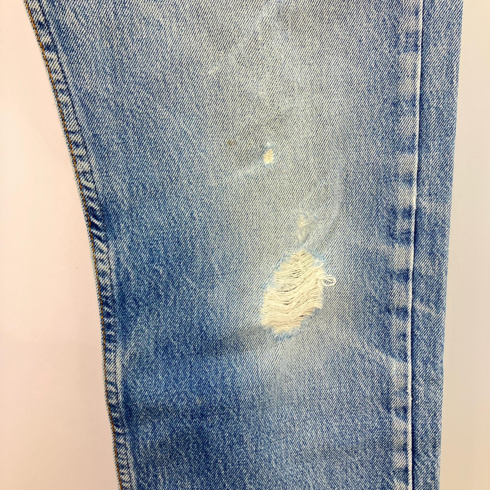デニムパンツ 80s 501 USA製 ボタン裏653 W34 34 ブルー