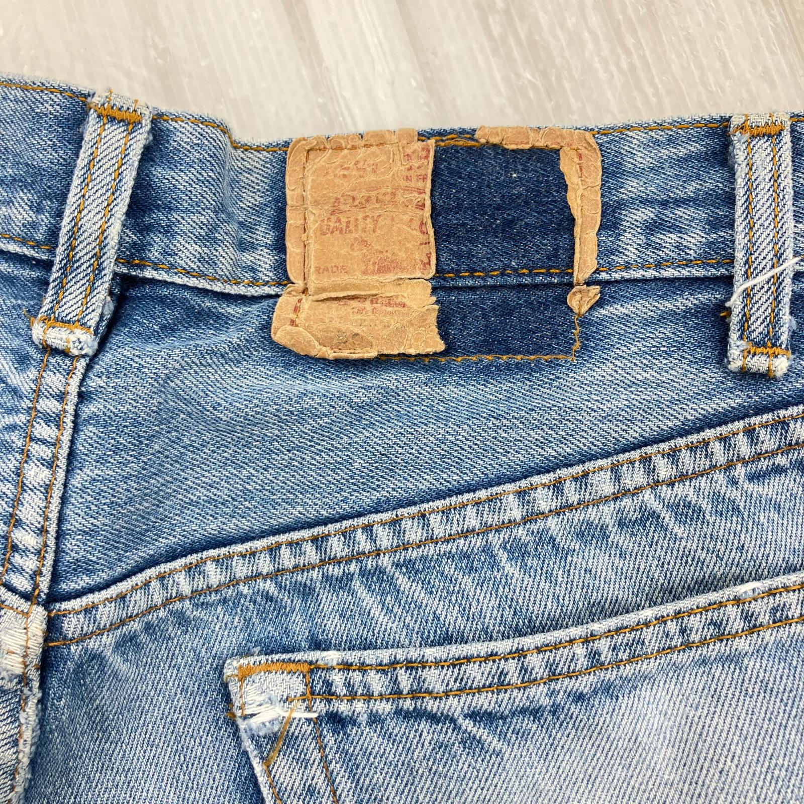 デニムパンツ 80s 501 USA製 ボタン裏653 W34 34 ブルー