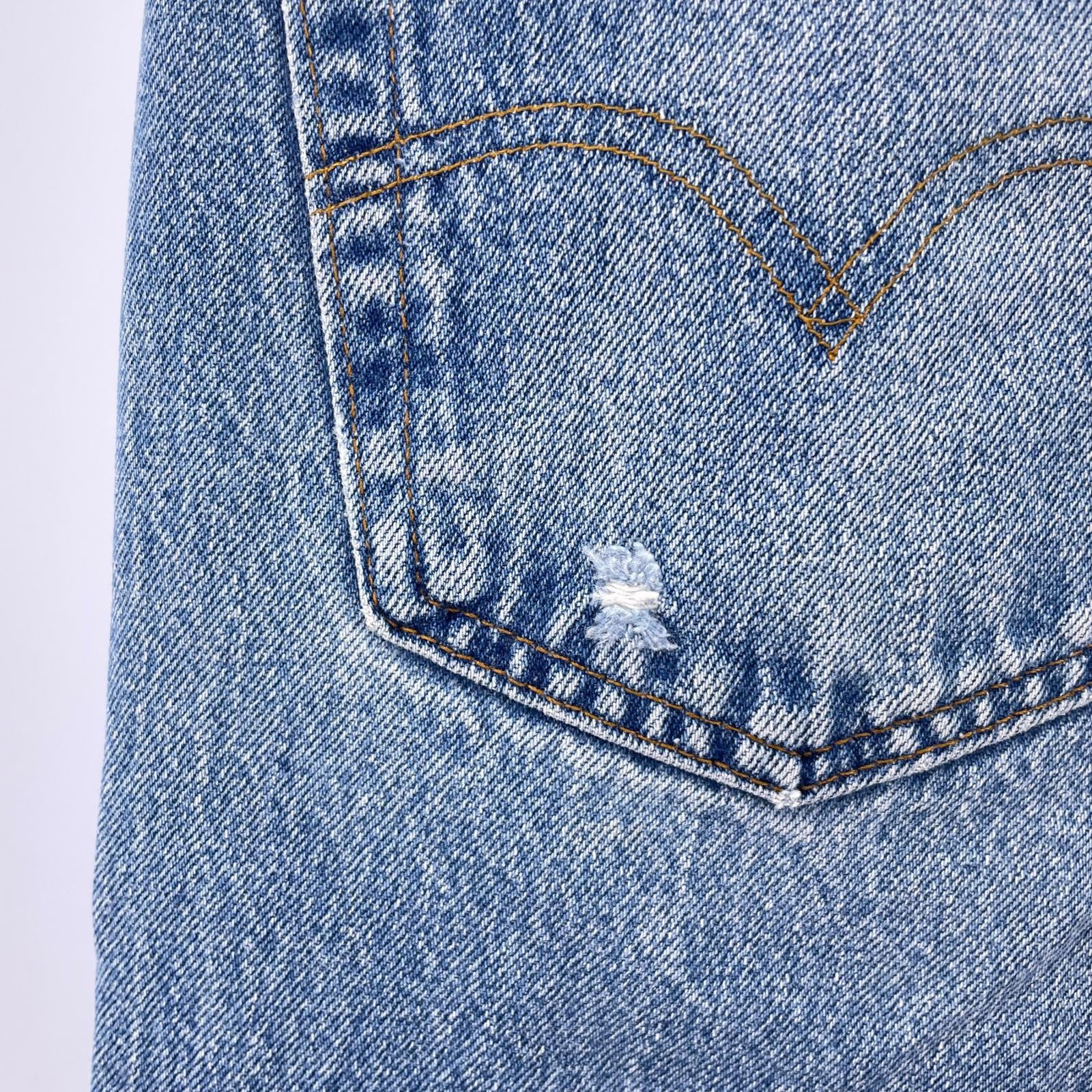 デニムパンツ 80s 501 USA製 ボタン裏653 W33 ブルー