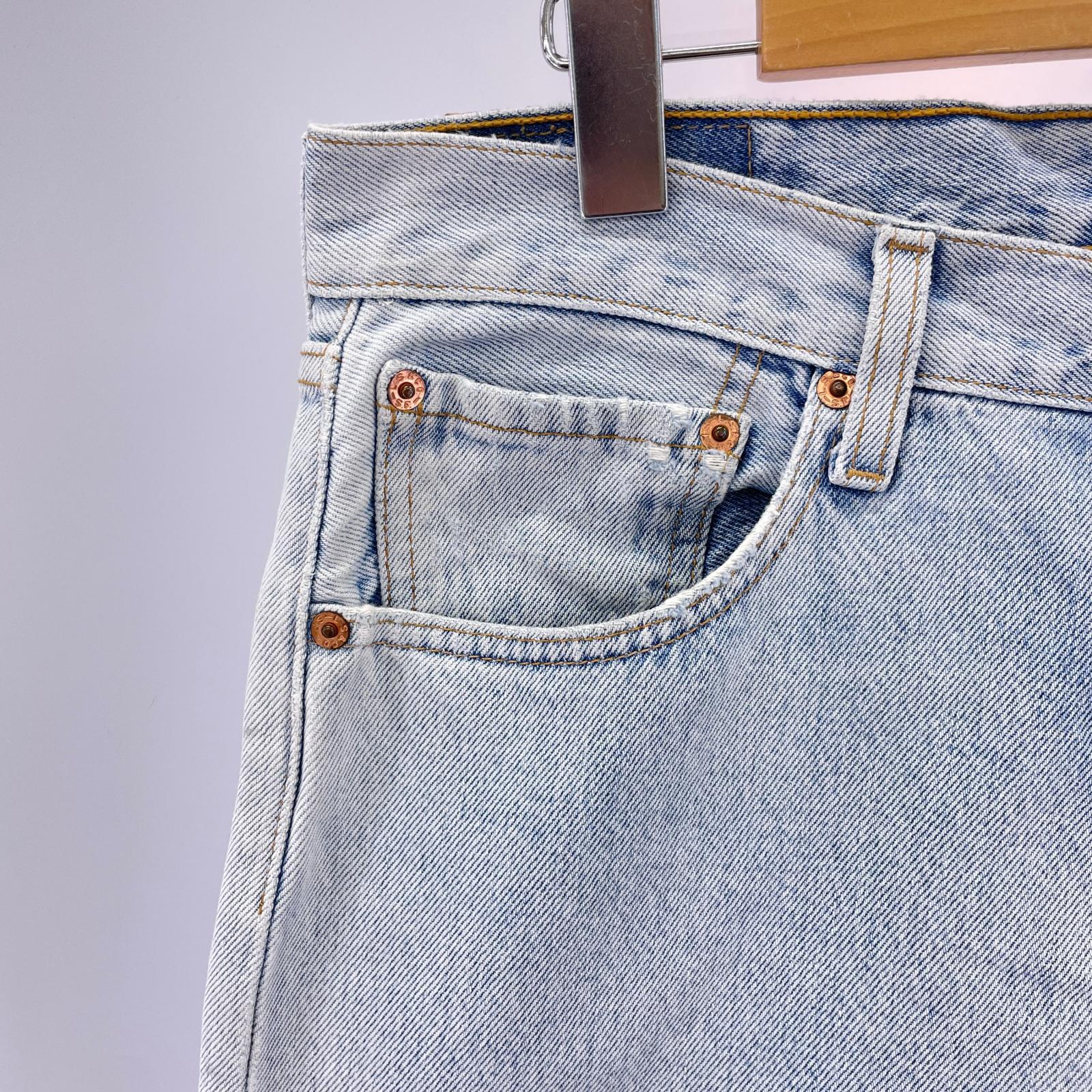 デニムパンツ 90s 501 USA製 ボタン裏552 W32 32 ブルー