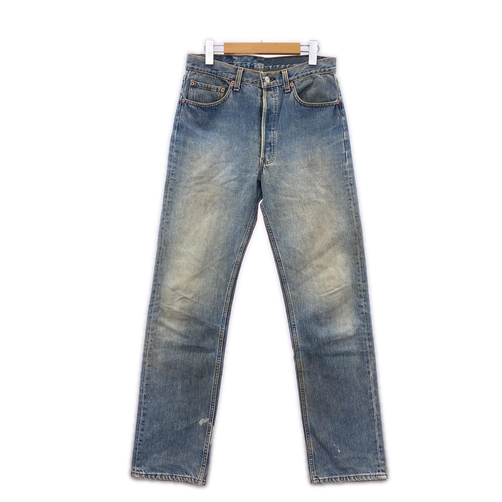 デニムパンツ 90s 501 USA製 ボタン裏552 W34 34 ブルー