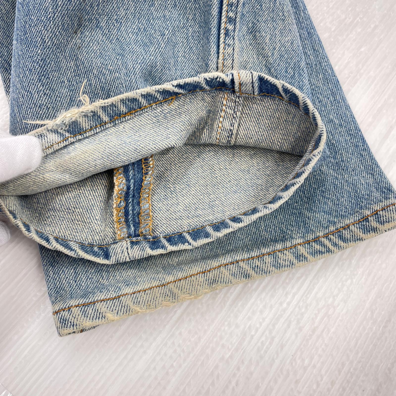 デニムパンツ 90s 501 USA製 ボタン裏552 W34 34 ブルー