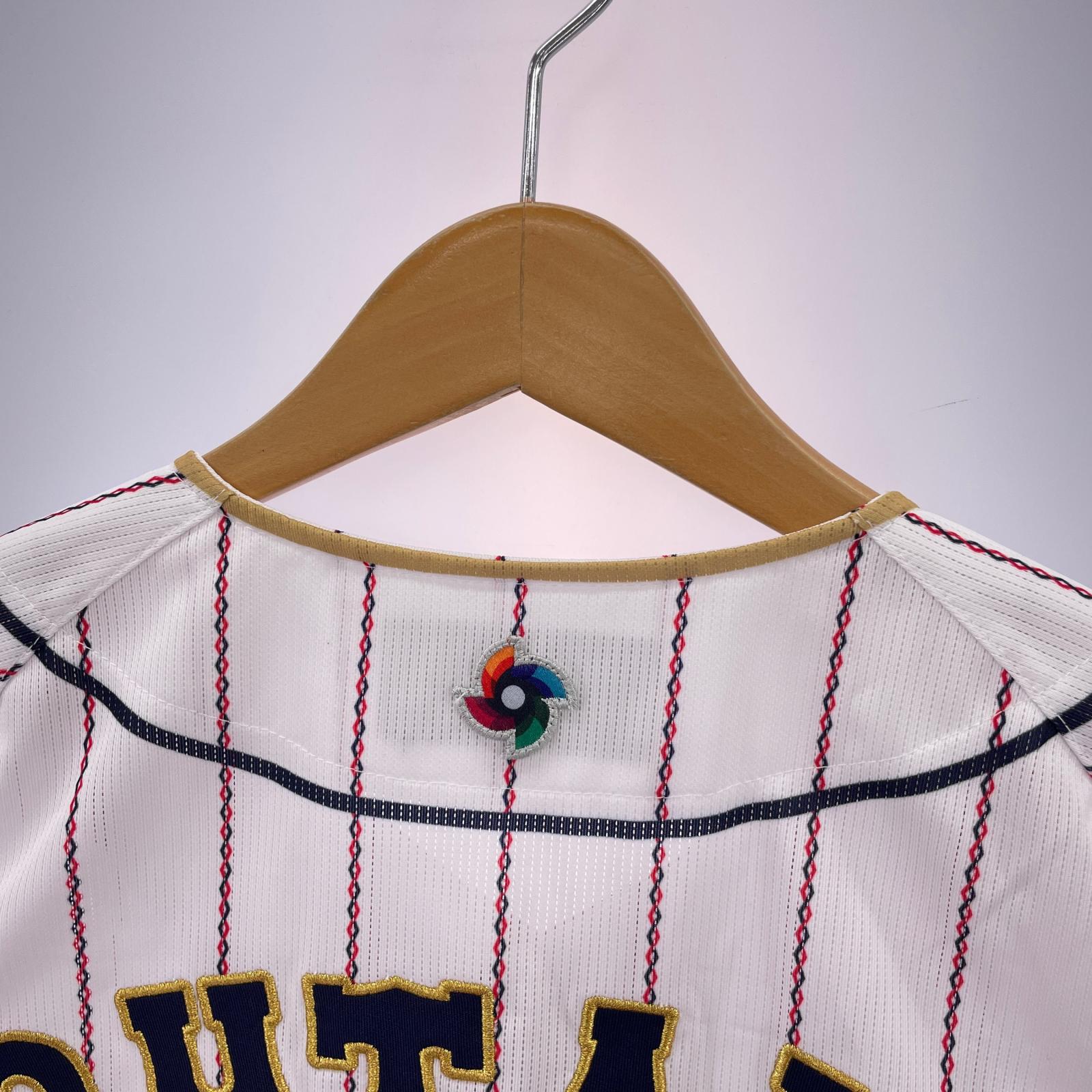 半袖シャツ ミズノ WBC 大谷翔平 刺繍　（M） M ホワイト