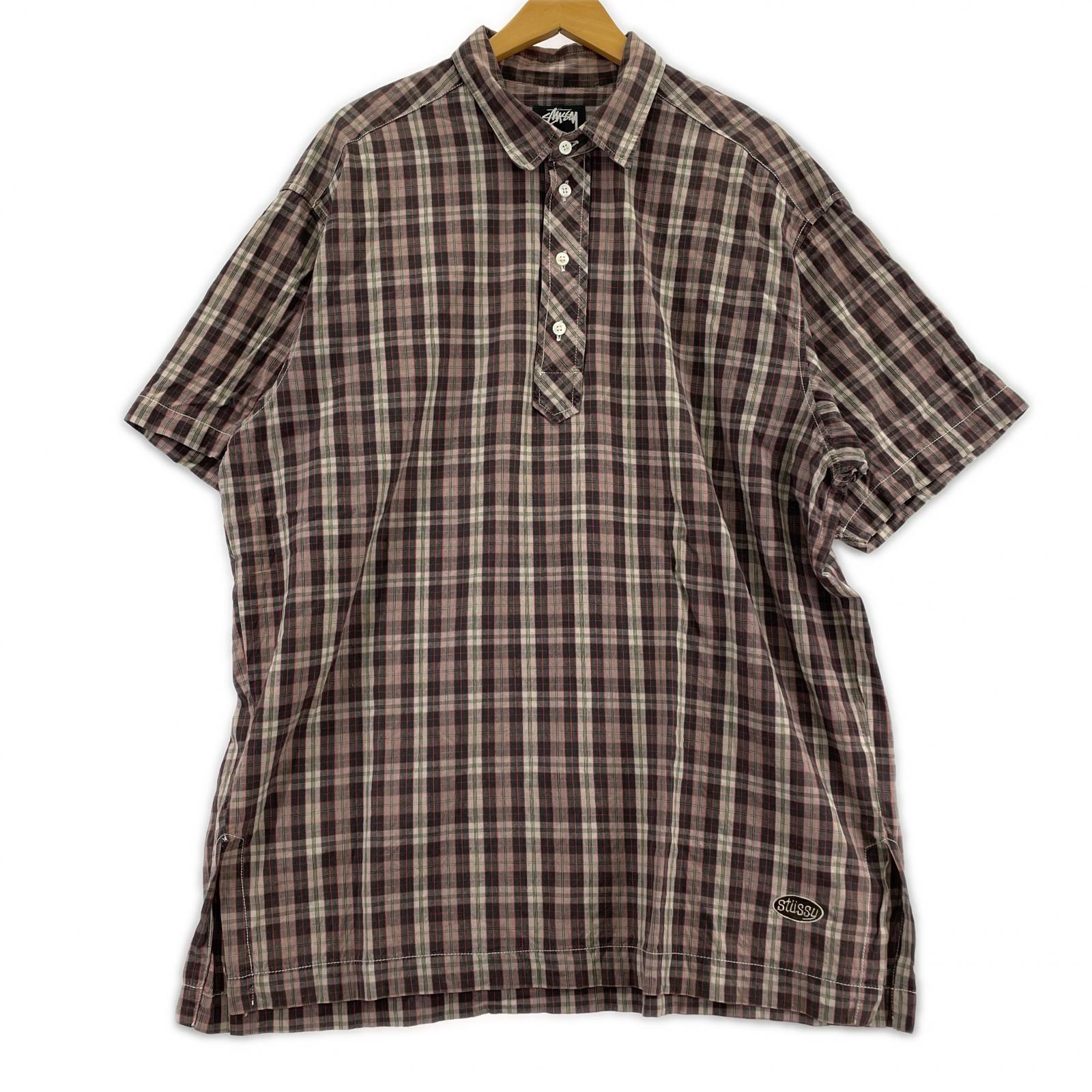 半袖シャツ 80s USA製 チェック POシャツ L L