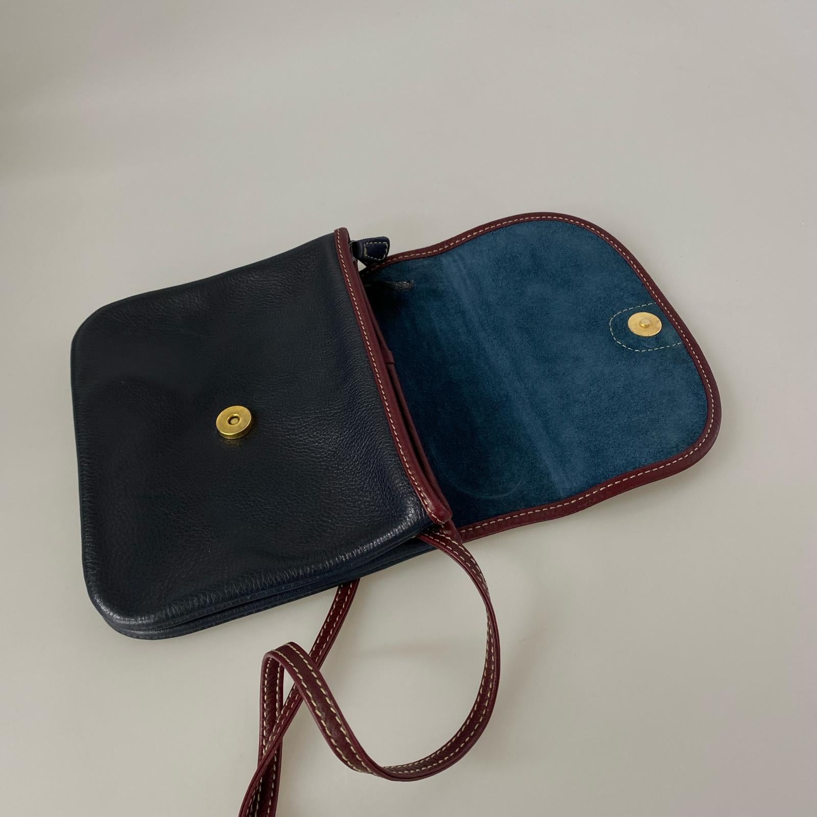 ショルダーバッグ ENRIQUE LOEWE KNAPPE レザー ネイビー ネイビー