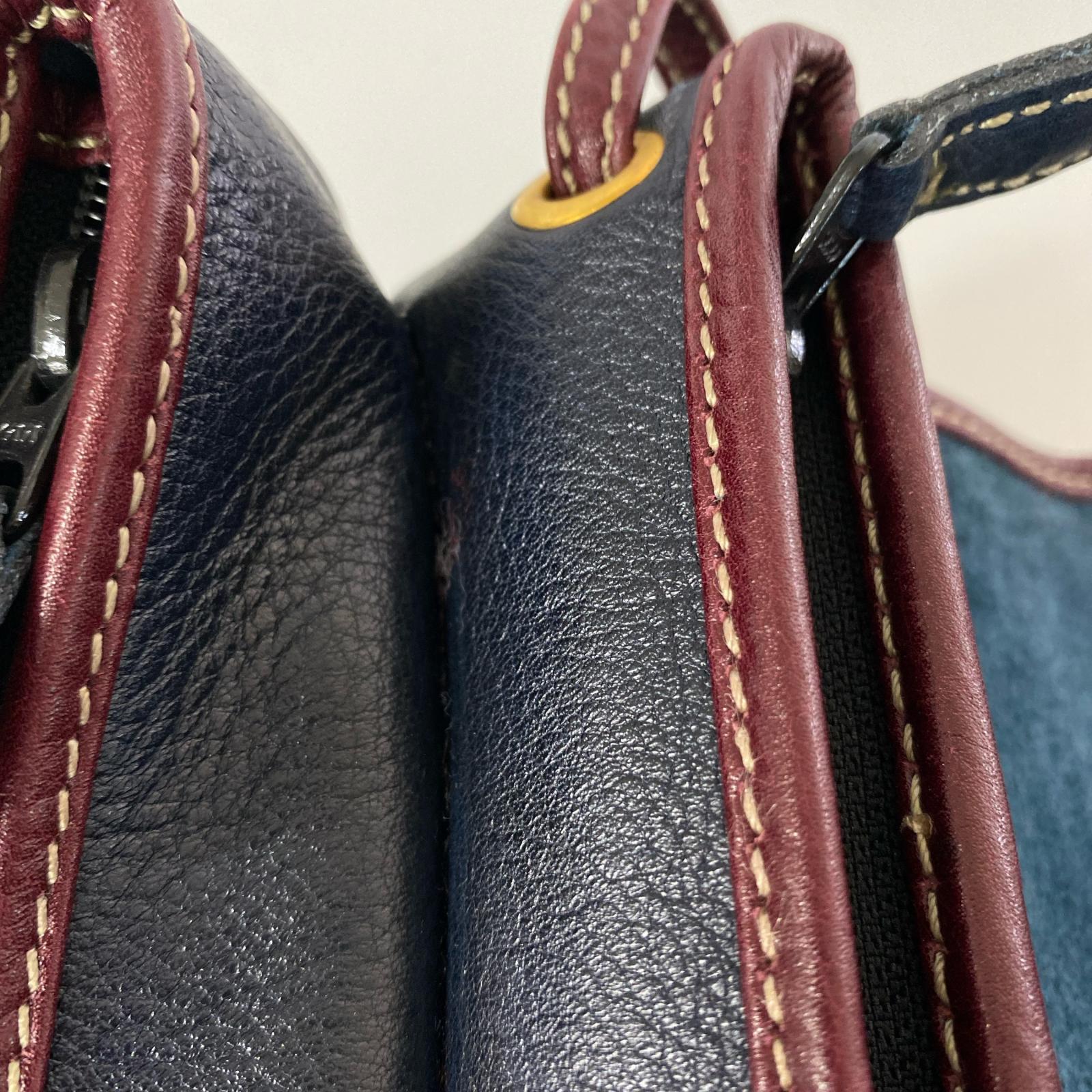 ショルダーバッグ ENRIQUE LOEWE KNAPPE レザー ネイビー ネイビー
