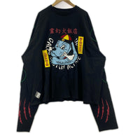 長袖Ｔシャツ GALFY 霊幻犬 Tee 黒 (XL) ブラック