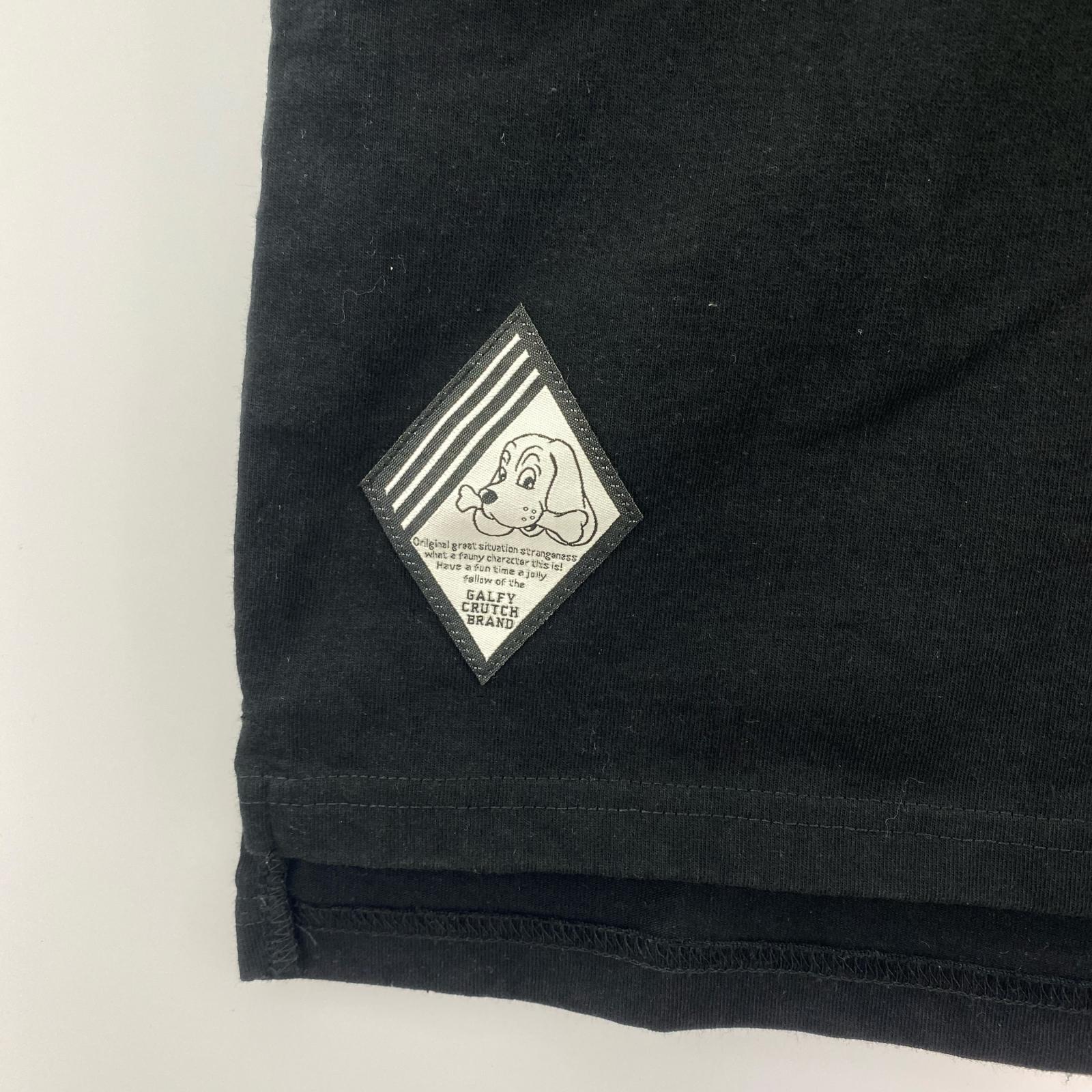 半袖Ｔシャツ GALFY ドッグ刺繍 黒 (L) L ブラック