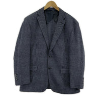 テーラードジャケット 1818 dondi jersey チェック 青紺 (44S)
