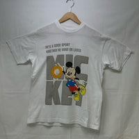半袖Ｔシャツ 90s頃 MICKEY バスケプリントTee ホワイト フリー