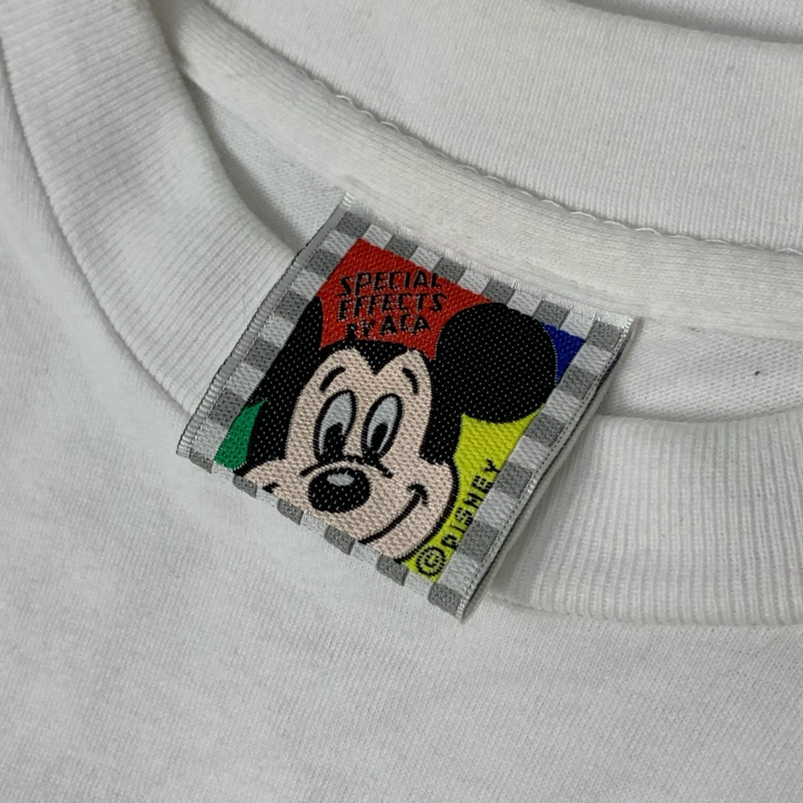 半袖Ｔシャツ 90s頃 MICKEY バスケプリントTee ホワイト フリー