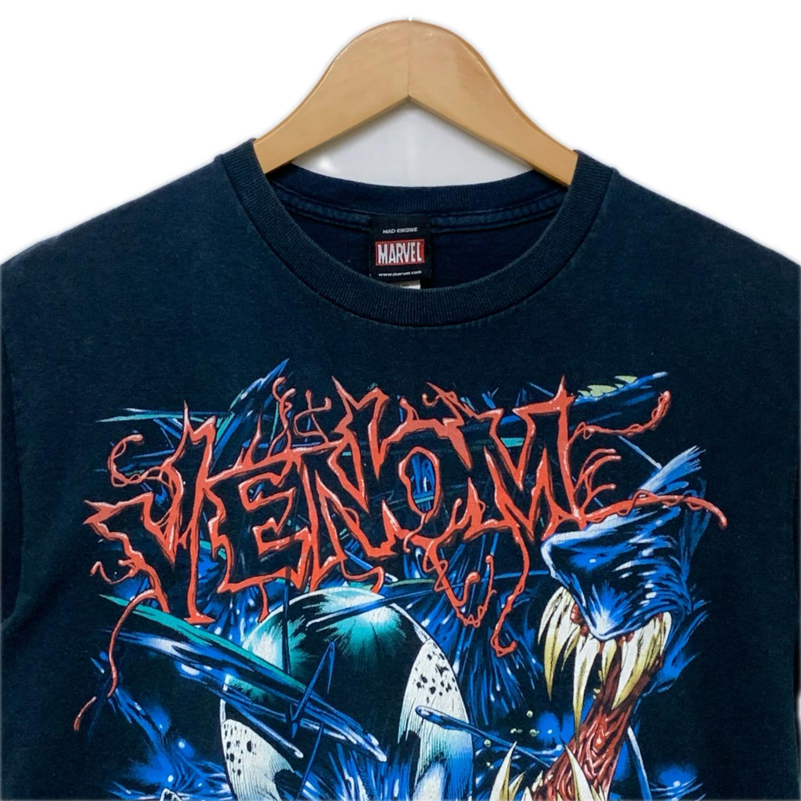 半袖Ｔシャツ 00s頃 MARVEL VENOM MAD ENGINE プリントTee SM ブラック ブラック