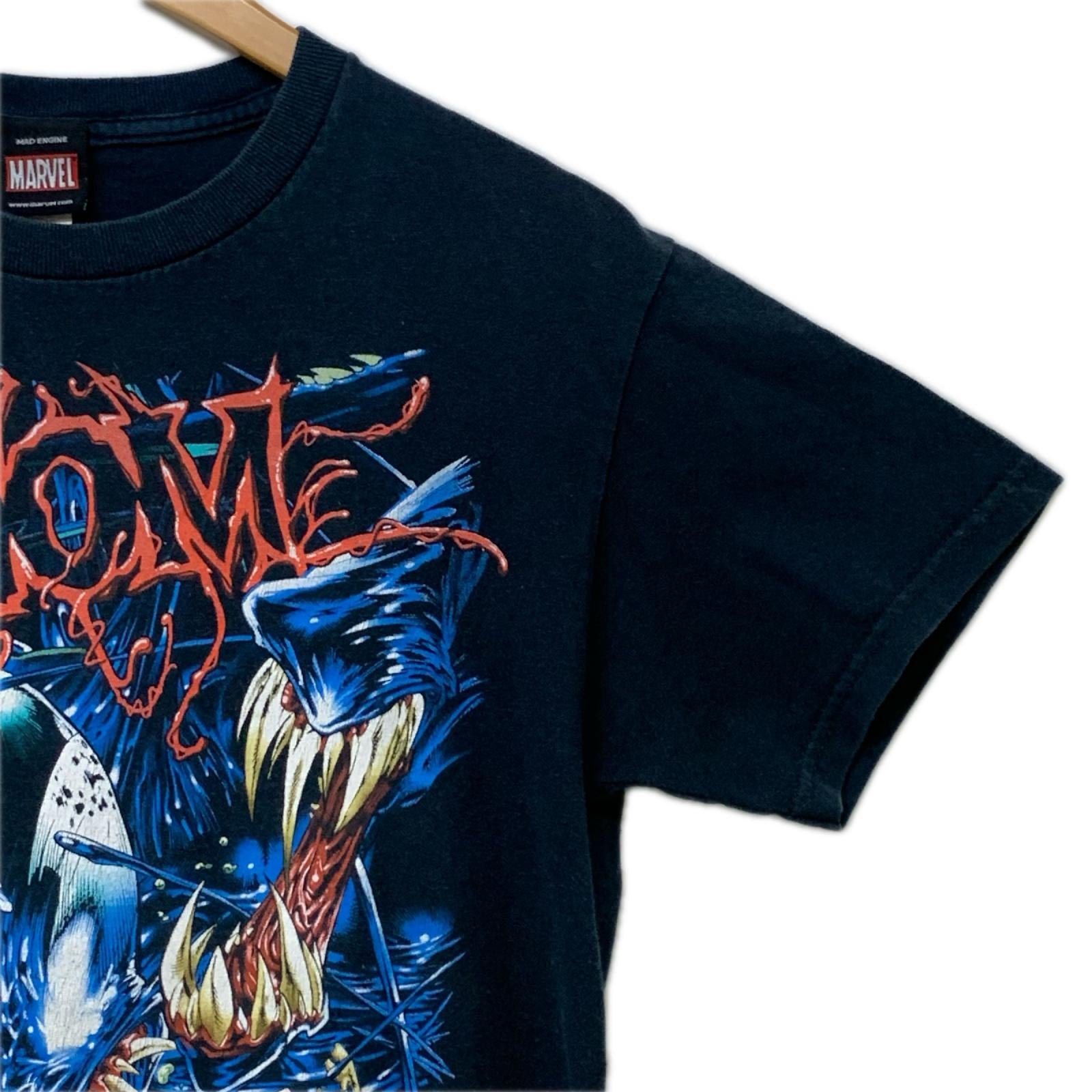 半袖Ｔシャツ 00s頃 MARVEL VENOM MAD ENGINE プリントTee SM ブラック ブラック