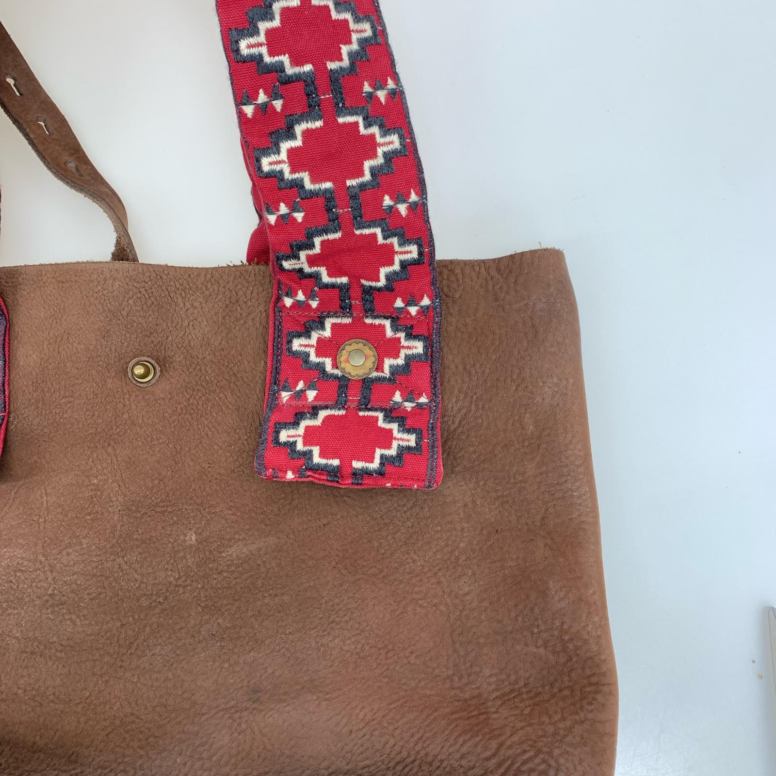 その他バッグ KAPITAL レザー 刺繍 トートバッグ 茶色 ブラウン