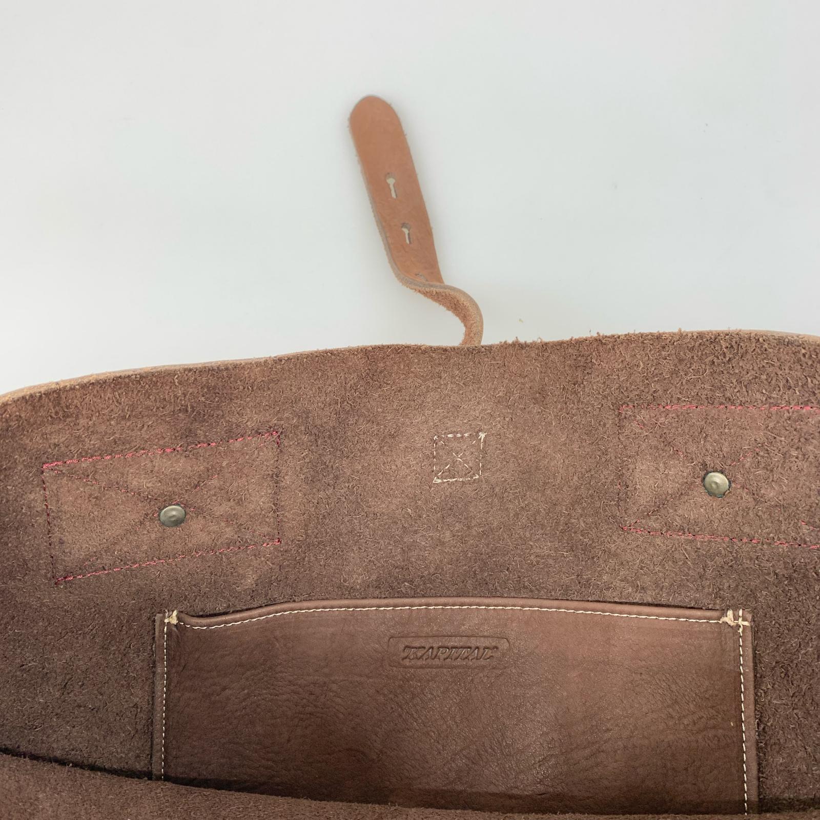その他バッグ KAPITAL レザー 刺繍 トートバッグ 茶色 ブラウン