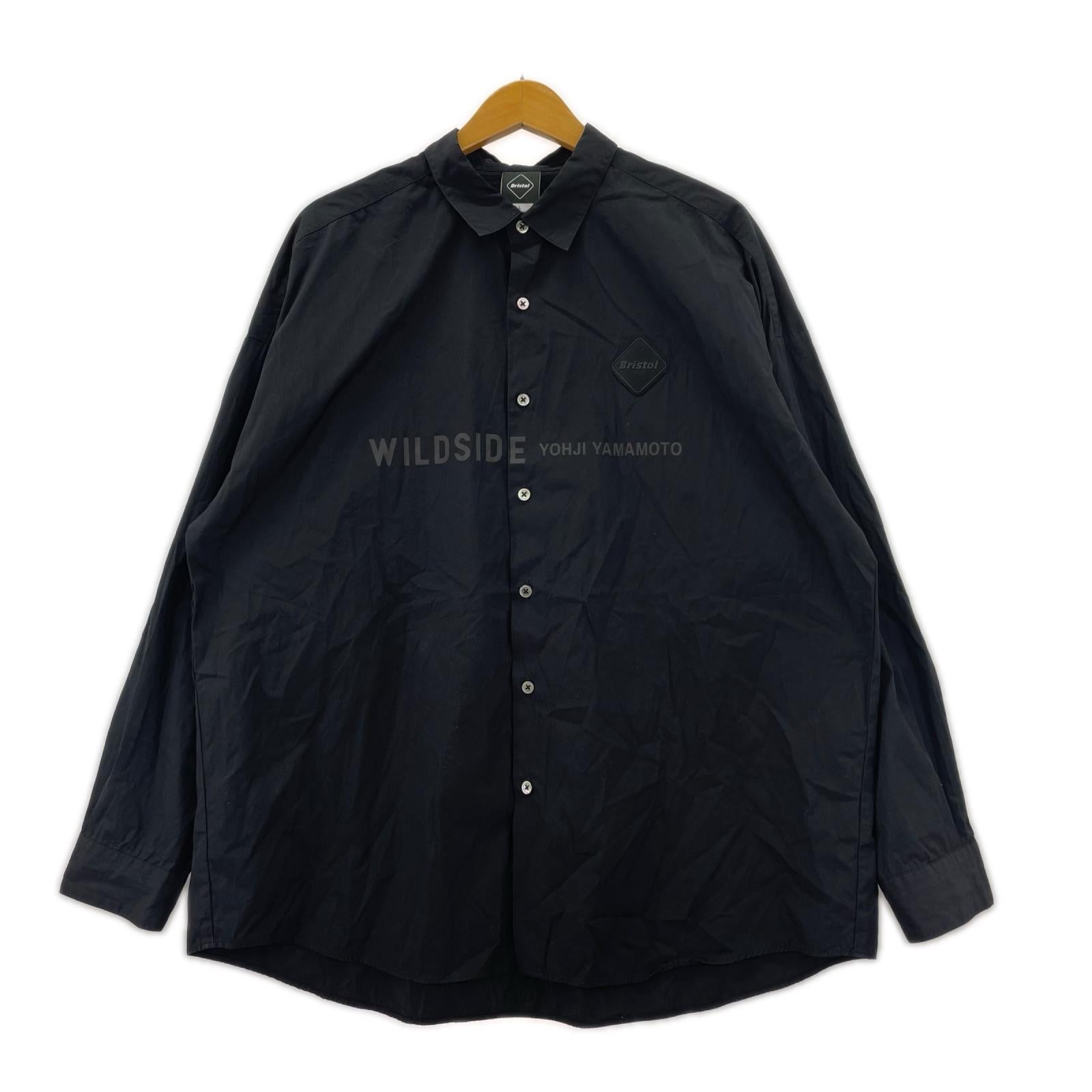 長袖シャツ ×FCRB BIG LOGO BAGGY SHIRT 黒 L ブラック