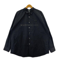 長袖シャツ ×FCRB BIG LOGO BAGGY SHIRT 黒 L ブラック
