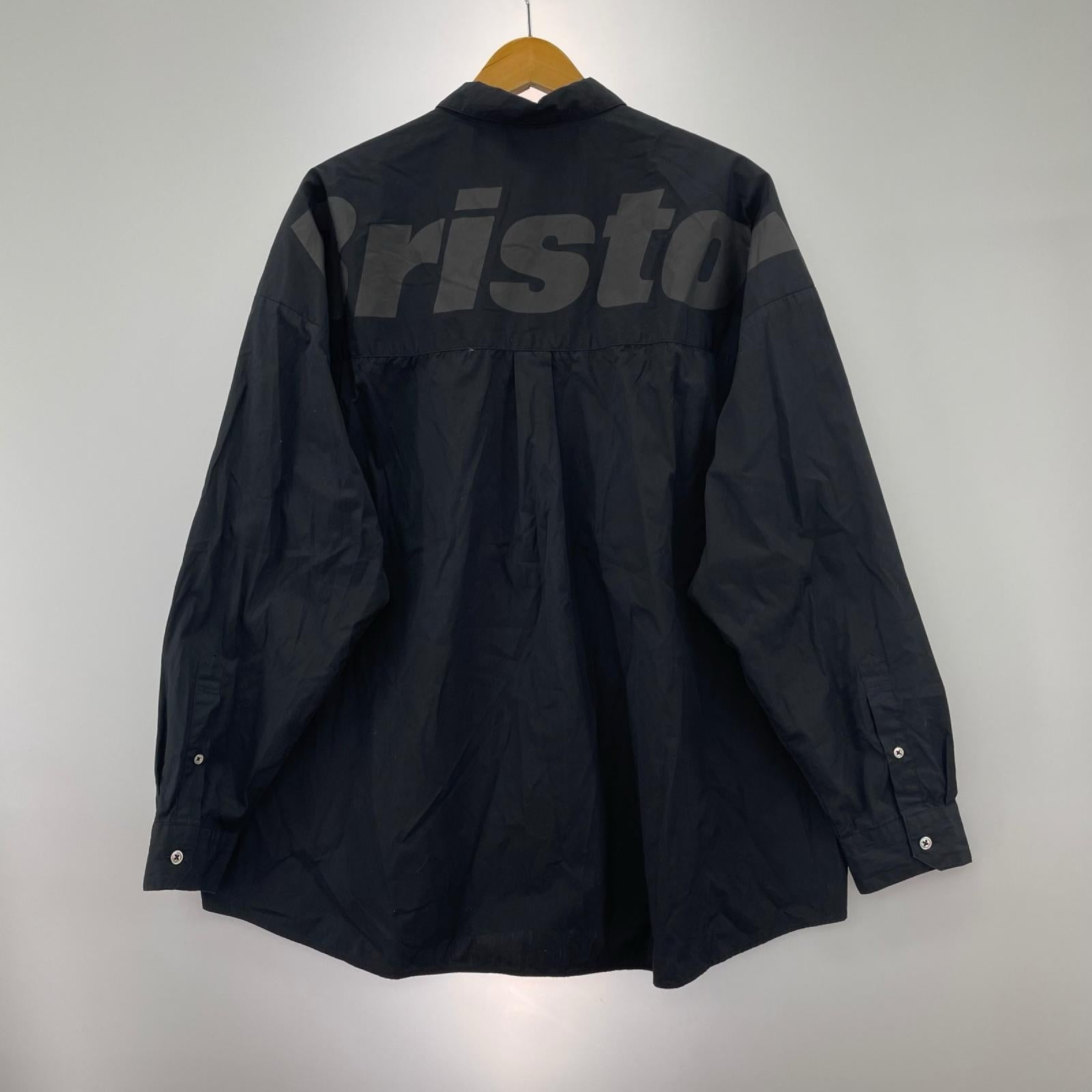 長袖シャツ ×FCRB BIG LOGO BAGGY SHIRT 黒 L ブラック