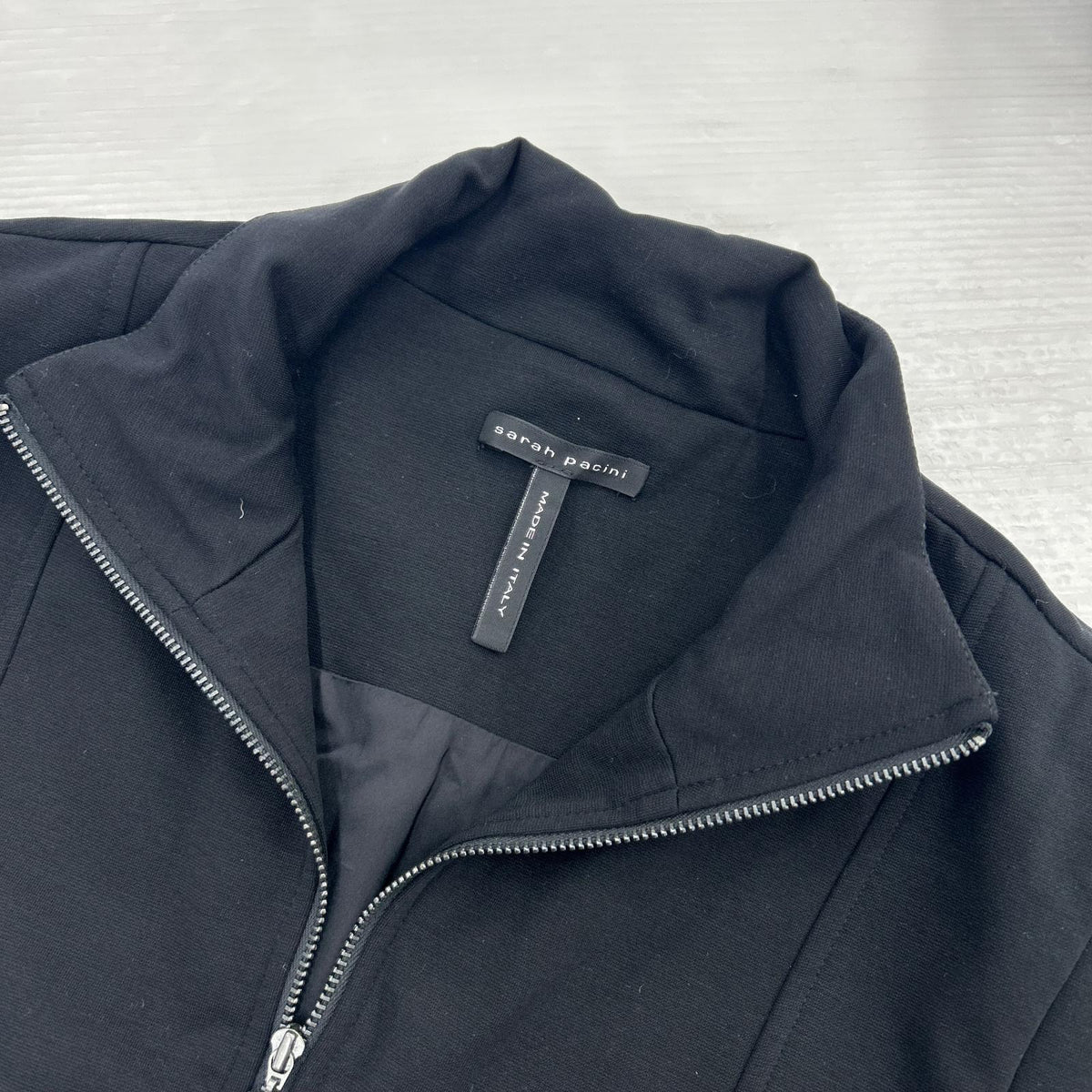ジャケット sarah pacini ノースリーブ スウェット 黒 1 ブラック