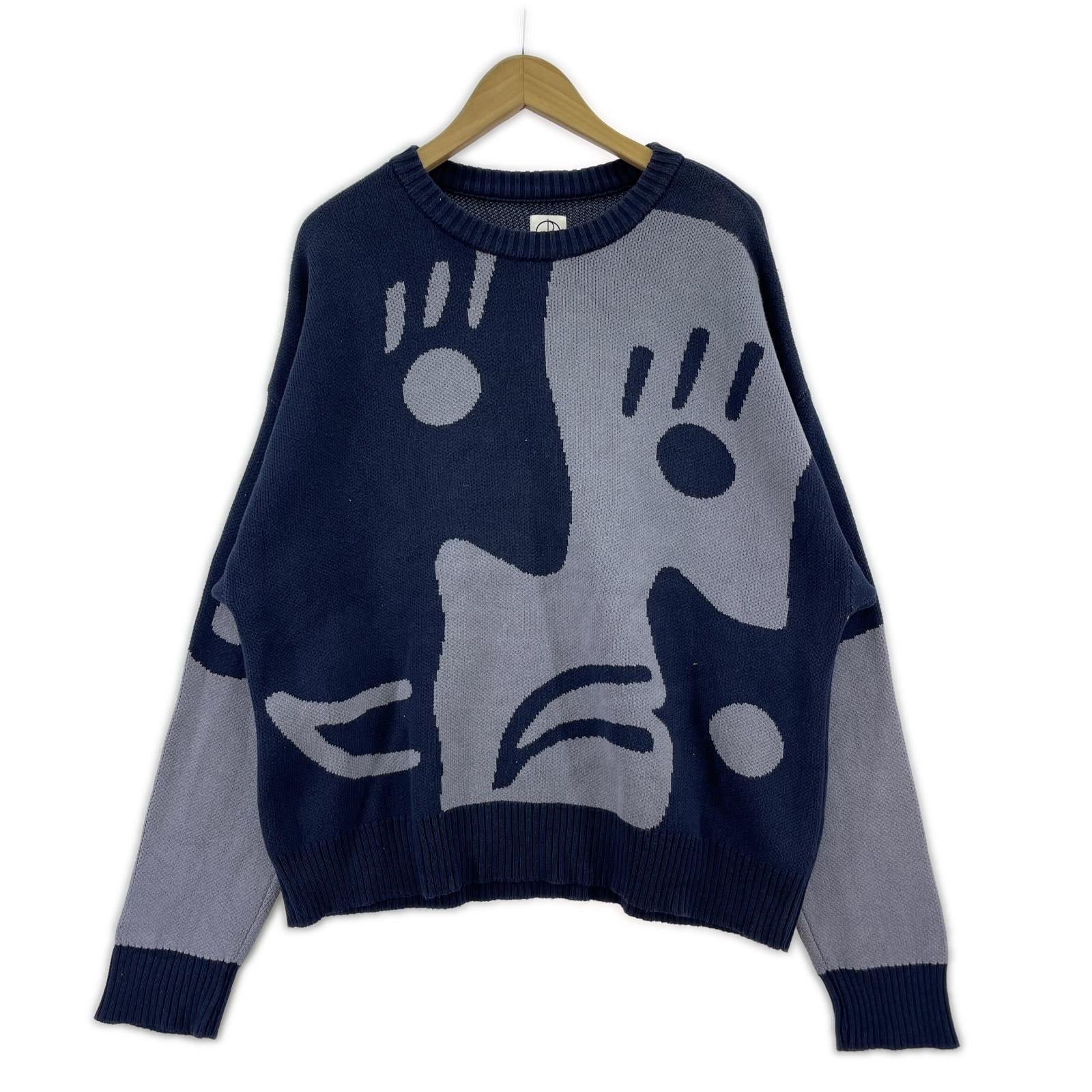 ニット Art Knit Sweater (M) 紺 M ネイビー