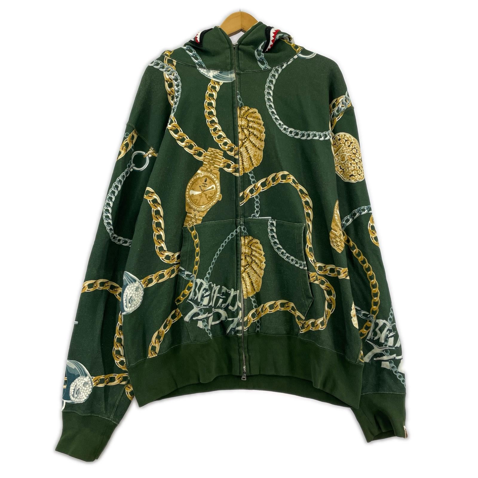 パーカー JEWELS SHARK FULL ZIP HOODIE 2XL