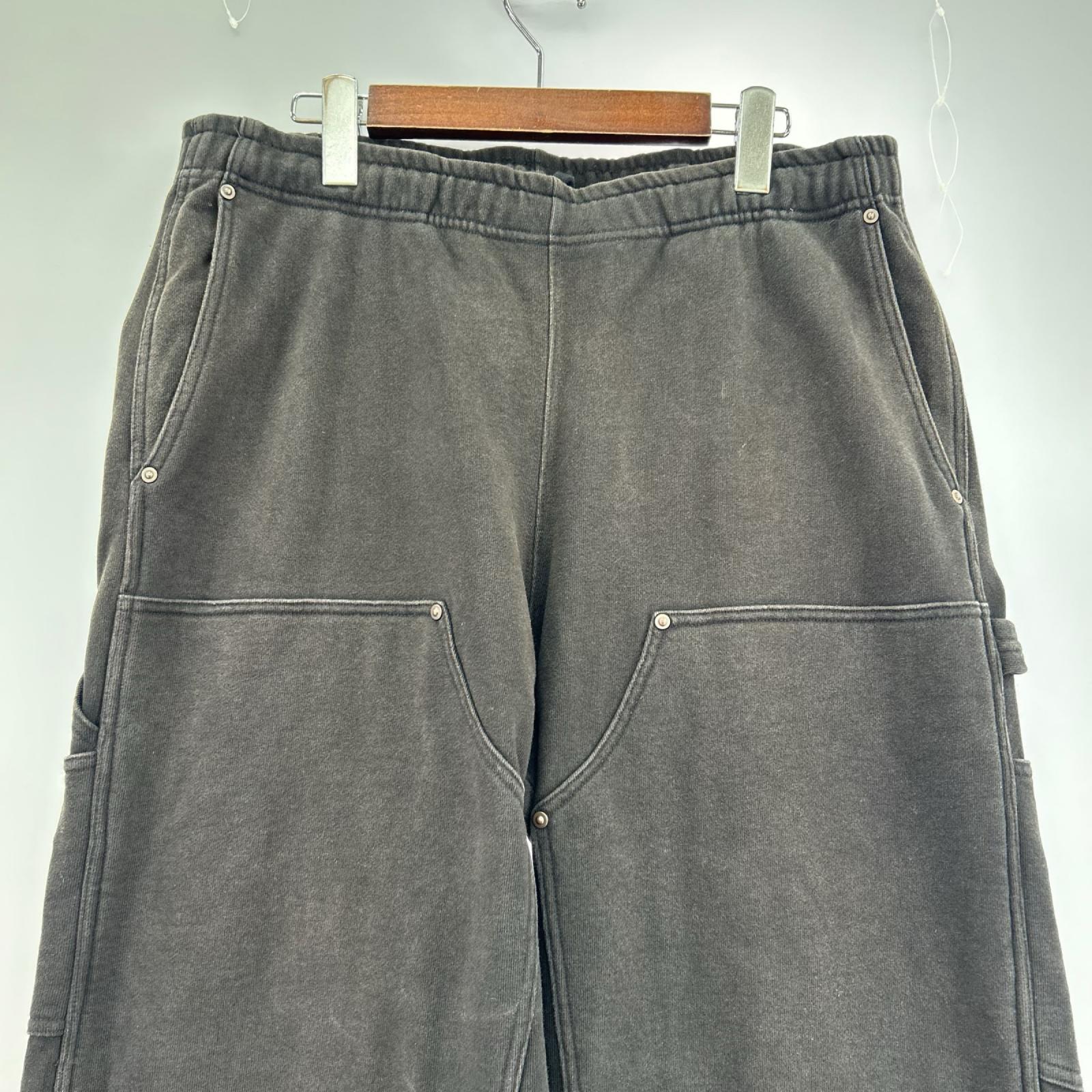 パンツ BEAMS ダブルニー スウェットパンツ 黒 ブラック