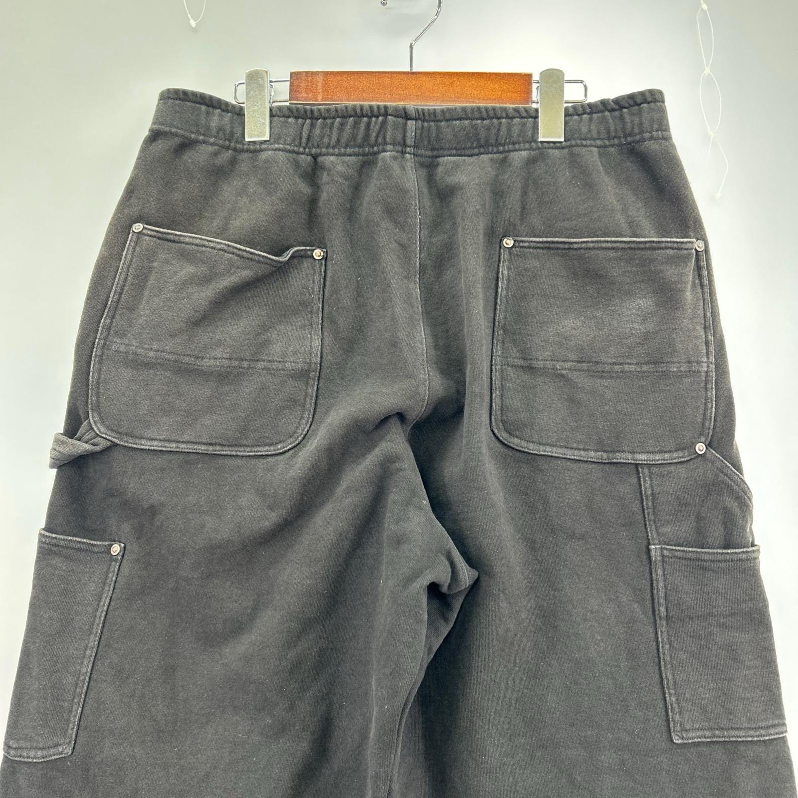 パンツ BEAMS ダブルニー スウェットパンツ 黒 ブラック