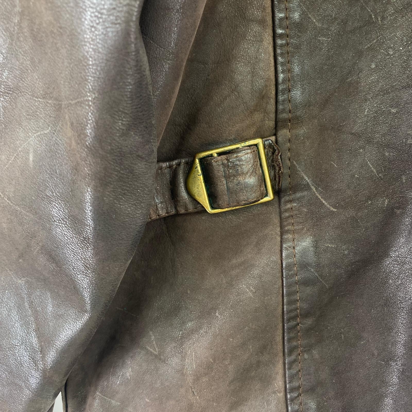 レザージャケット 1957 FIRENZE legendary jacket BWN XXL ブラック