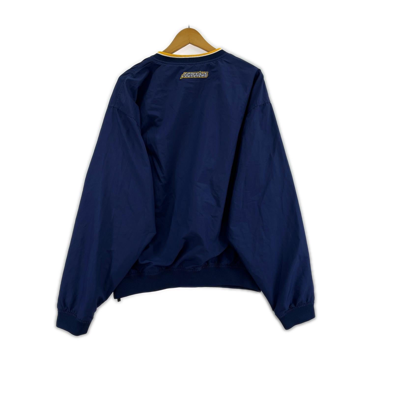 長袖Ｔシャツ NHL ナッシュビル ナイロンプルオーバー 青 (M) M ブルー