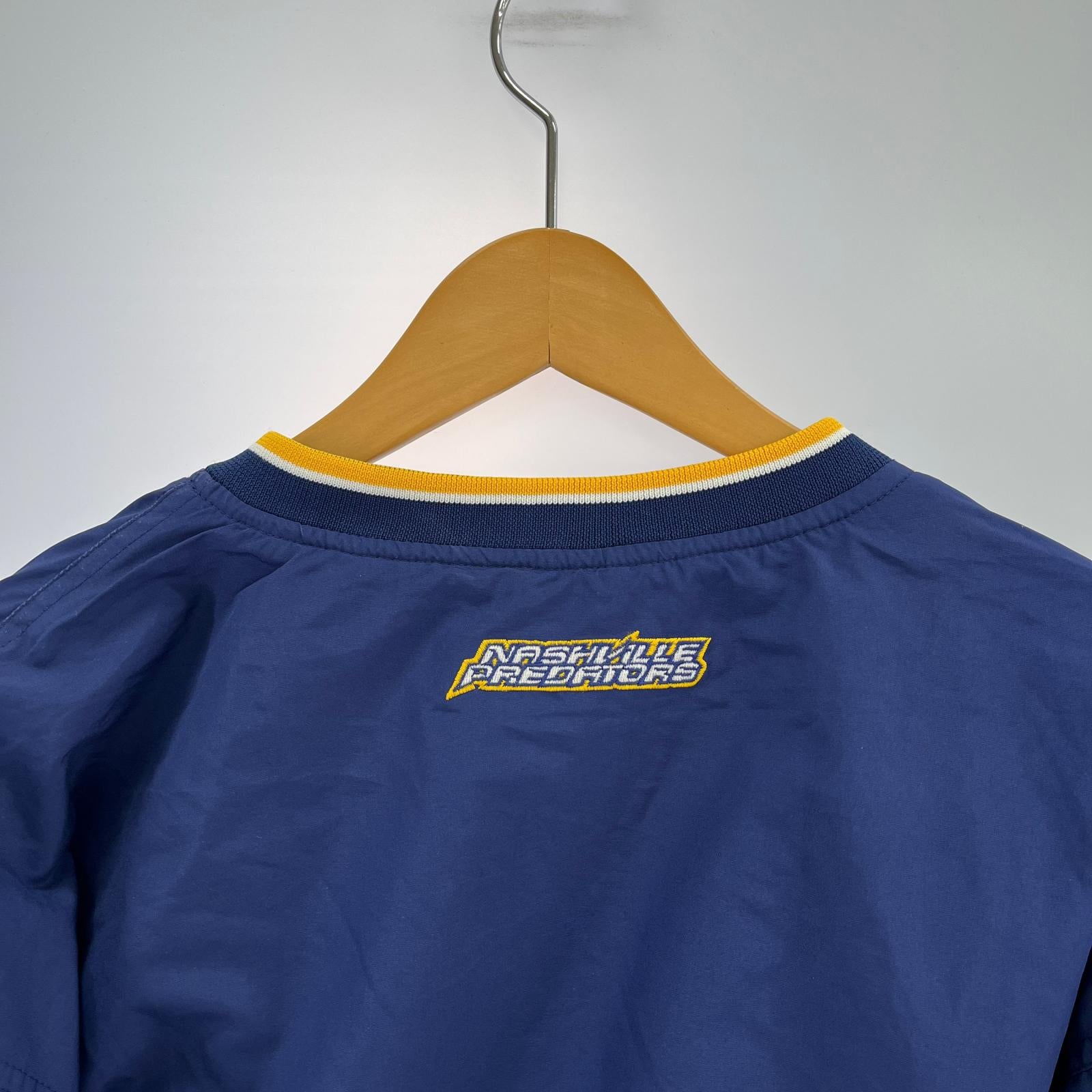 長袖Ｔシャツ NHL ナッシュビル ナイロンプルオーバー 青 (M) M ブルー