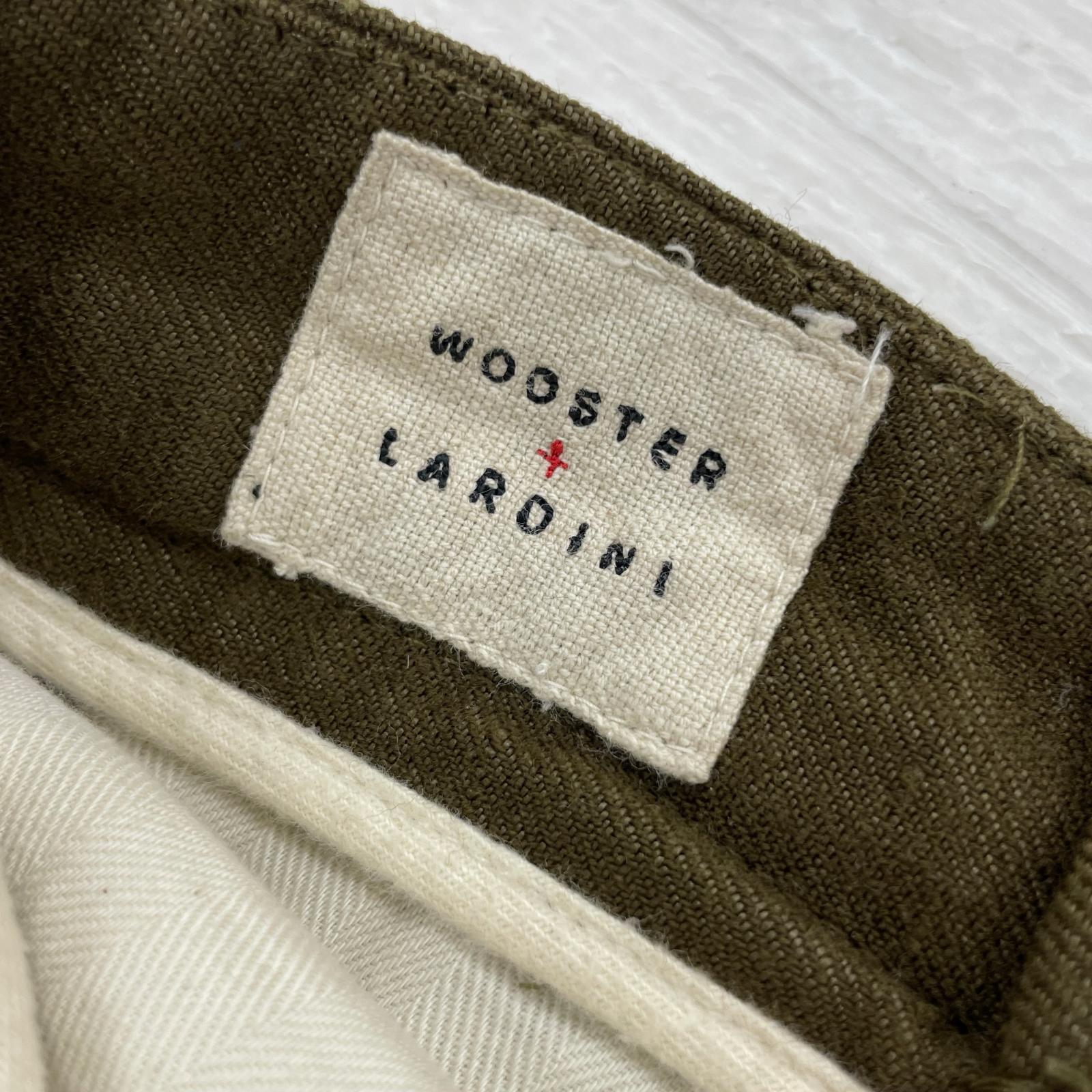 パンツ ×Nick WOOSTER アンクル丈 リネンウール カーキ (44) 44 ブラウン