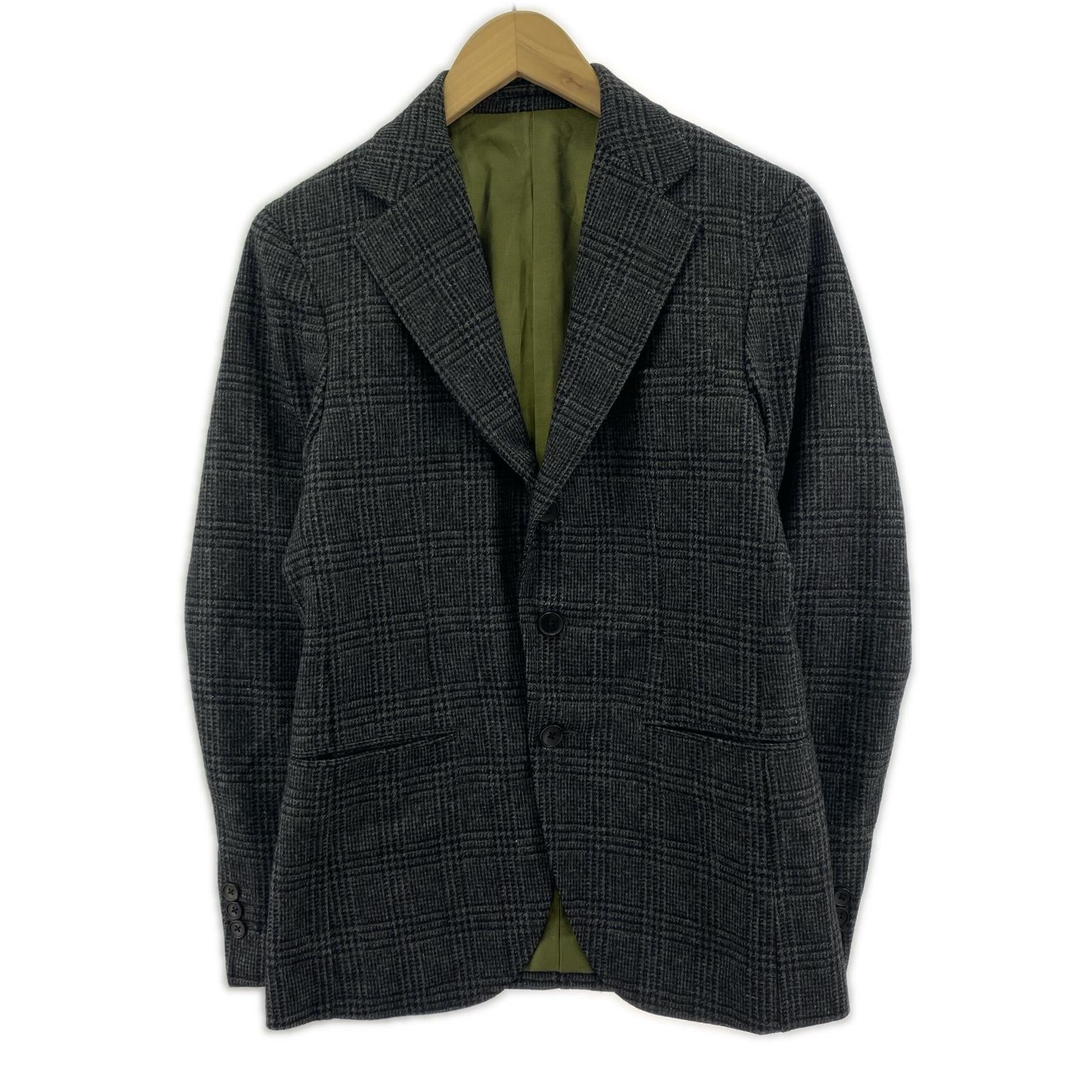 テーラードジャケット FUJITO Single 3B JKT ウール チェック (S) S グレー