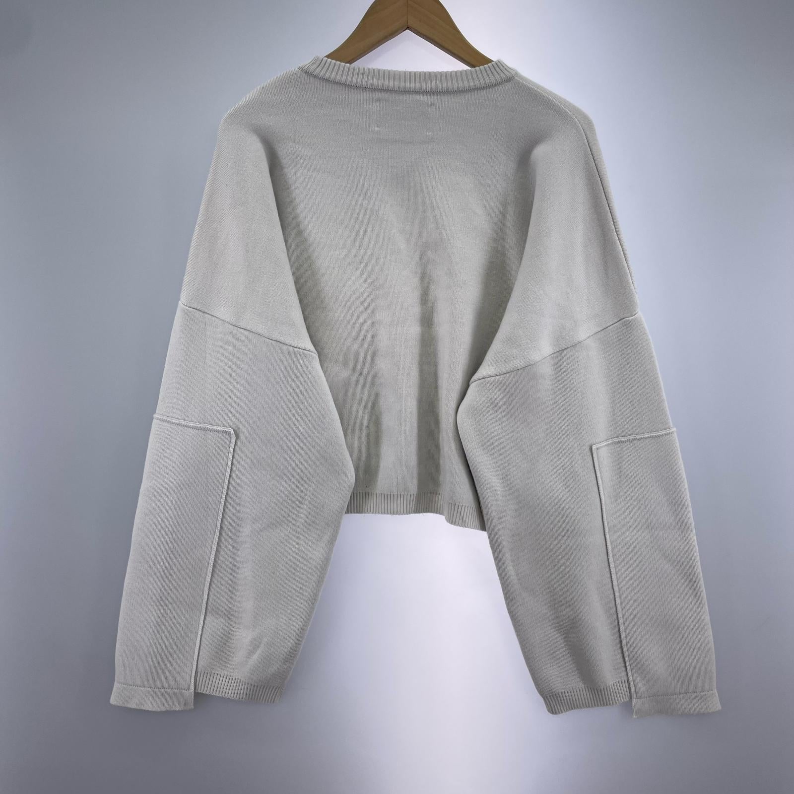 ニット EX SLEEVE KNIT クルーネック グレー (S) S グレー