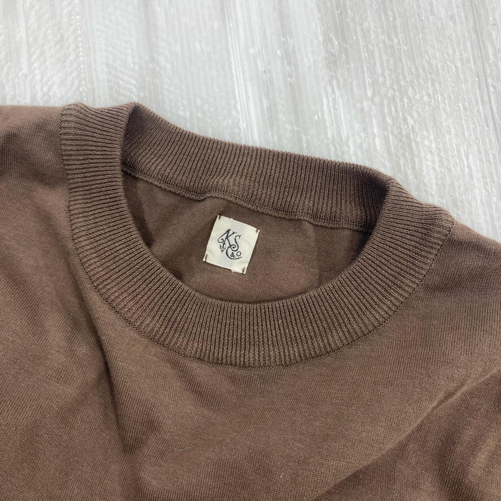 半袖Ｔシャツ 22SS Crewneck Knit Pocket Tee 茶 (36) 36 ブラウン