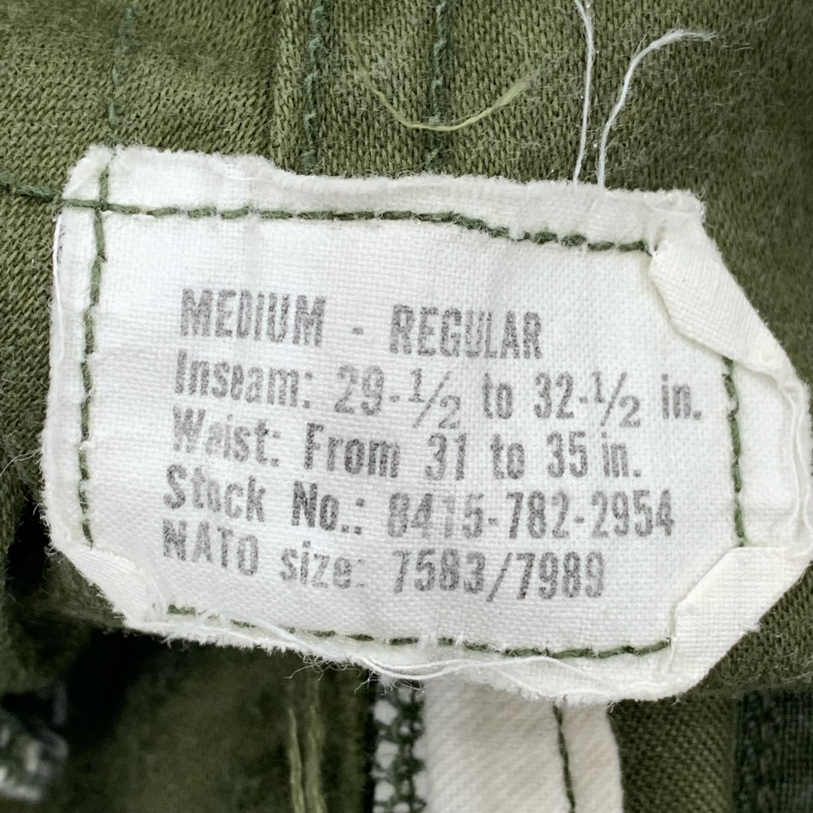 パンツ 70s U.S. ARMY M-65 W34 M グリーン
