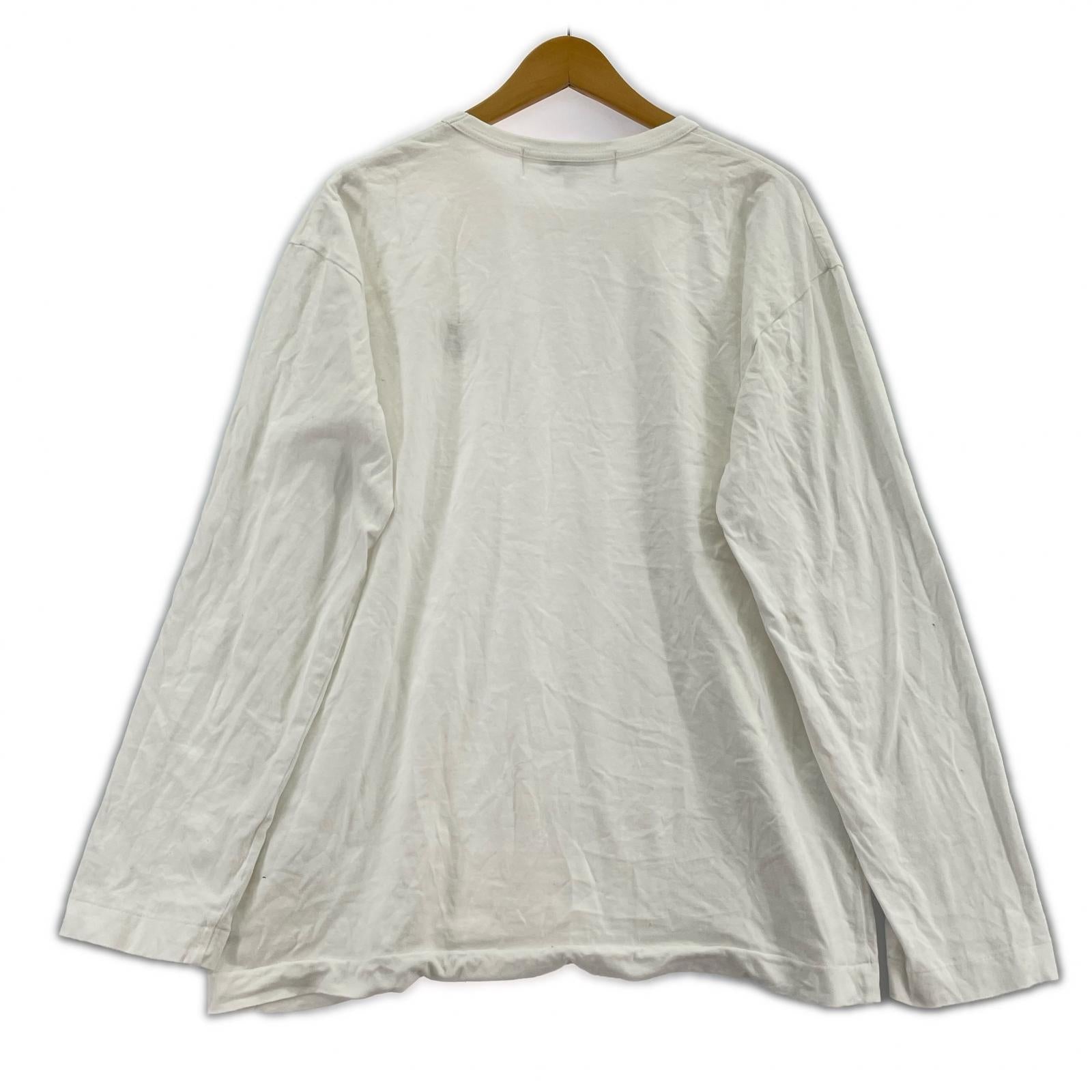 長袖Ｔシャツ 黒ハート　ロンT　白 ホワイト