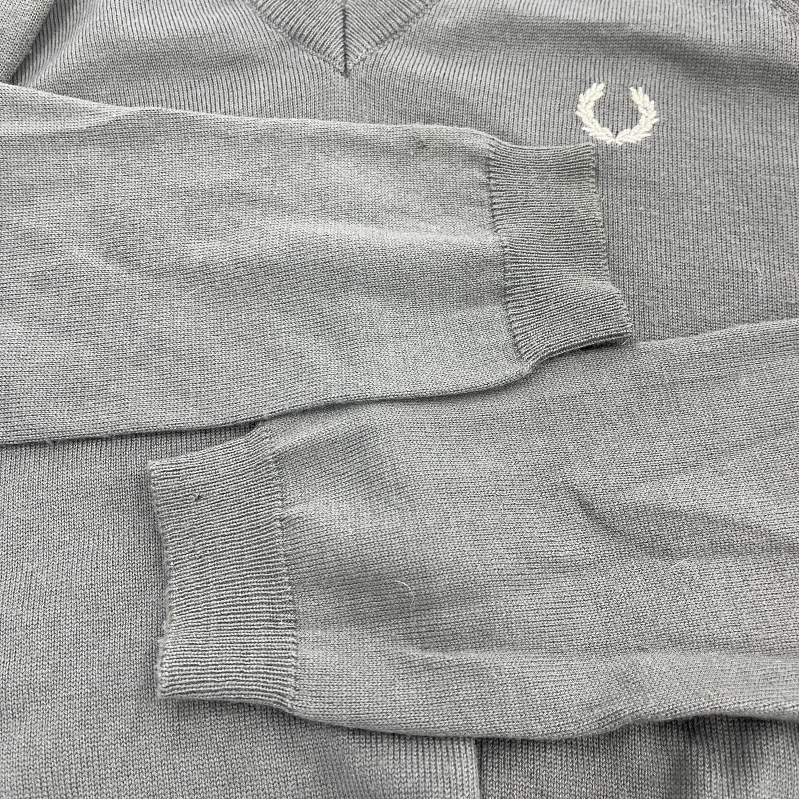 ニット ×RAF SIMONS Vネック 灰 (S) S グレー