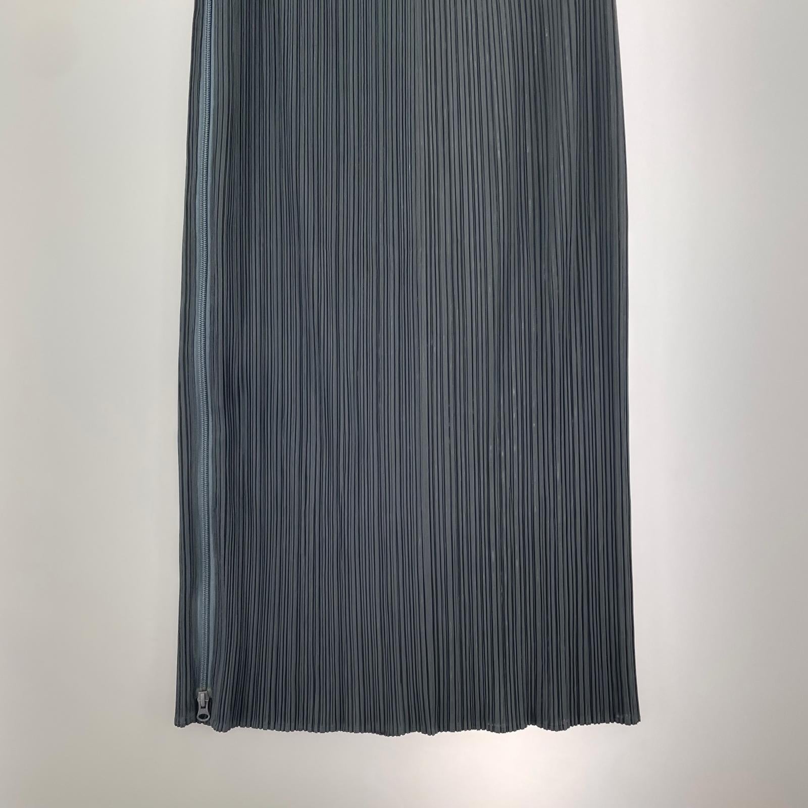 ロングスカート PP63-JG370 プリーツ ロングスカート 灰 (1) 1