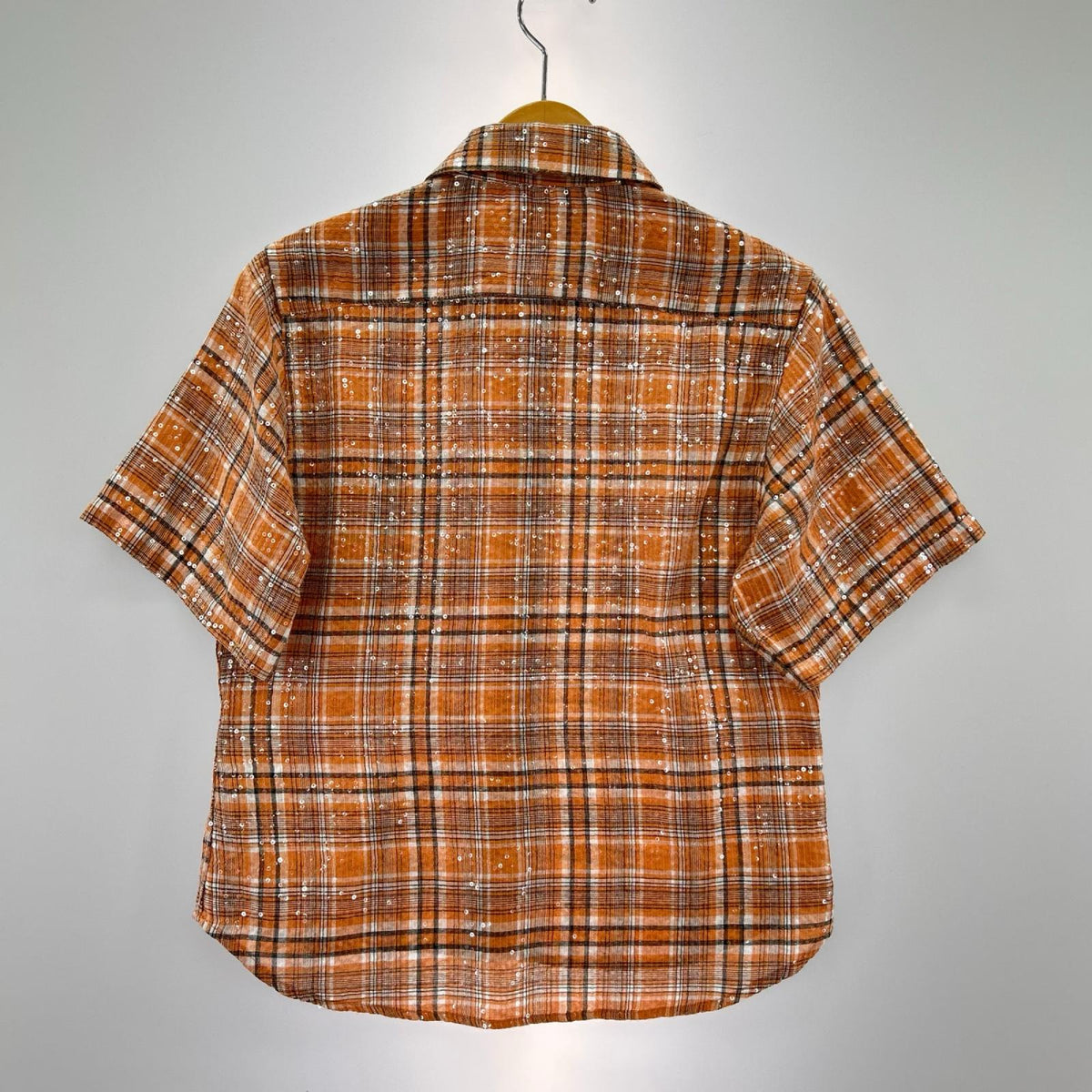 半袖シャツ SPANGLE SHIRT S オレンジ