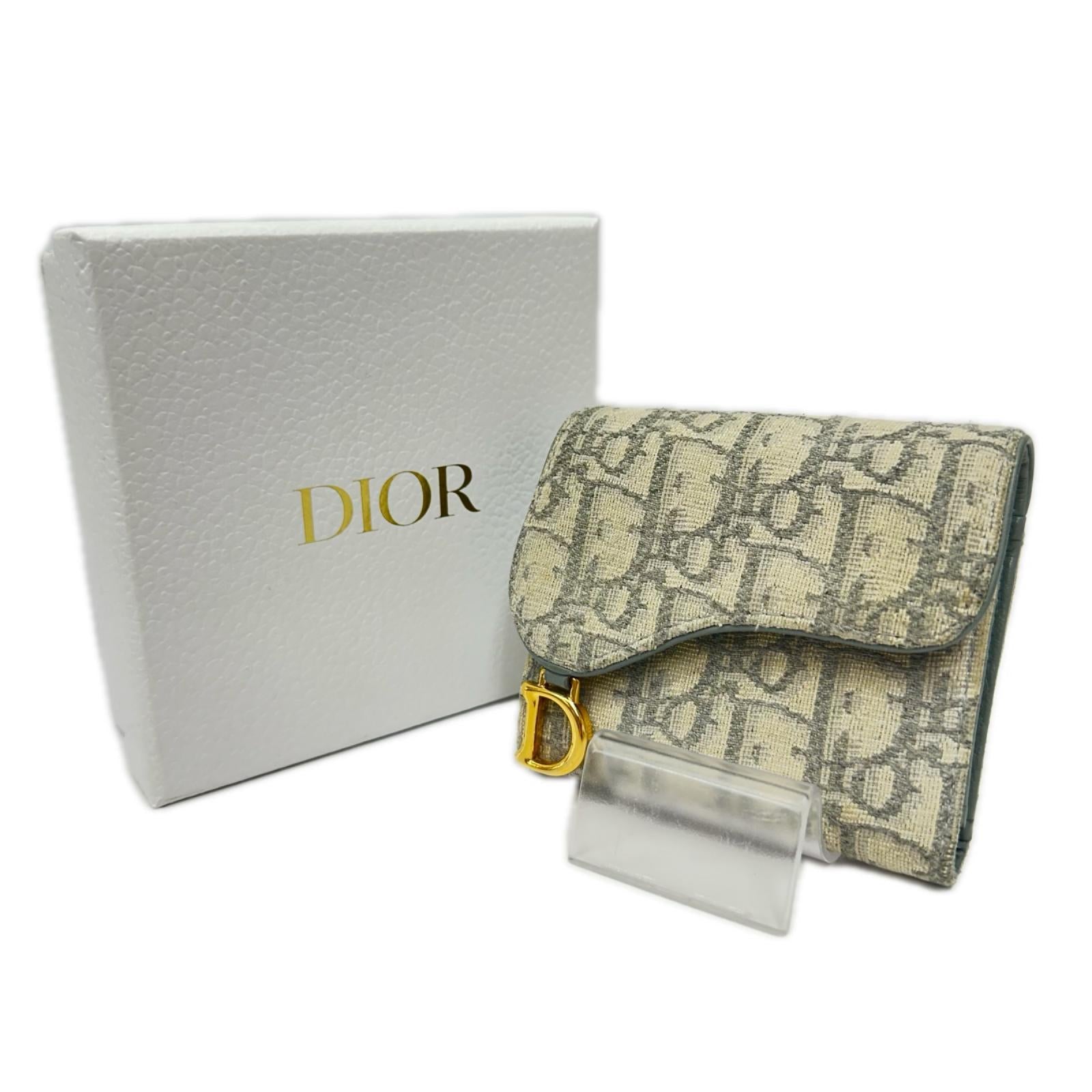 Dior トロッター サドルロータス 三つ折り財布