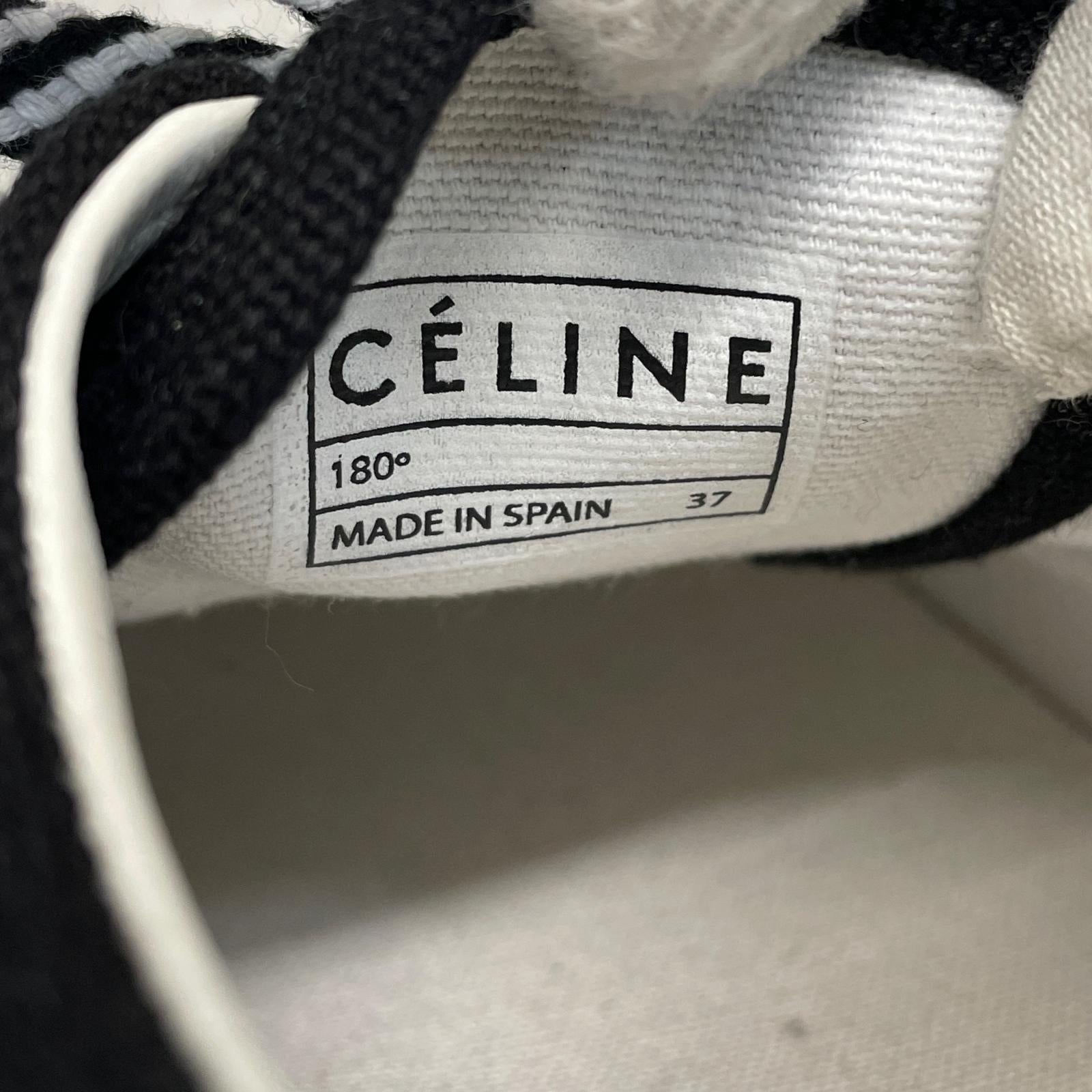 CELINE フィービー期 180°キャンバススニーカー 37 黒 23.5cm (US5 1/2 UK5 EU37)