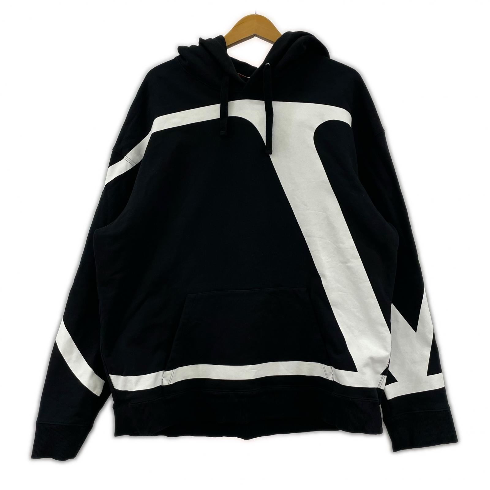 パーカー ロゴパーカー 黒 (L)
