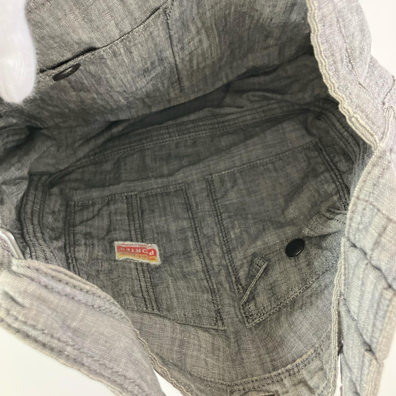 ショルダーバッグ PORTER デニムショルダーバッグ グレー