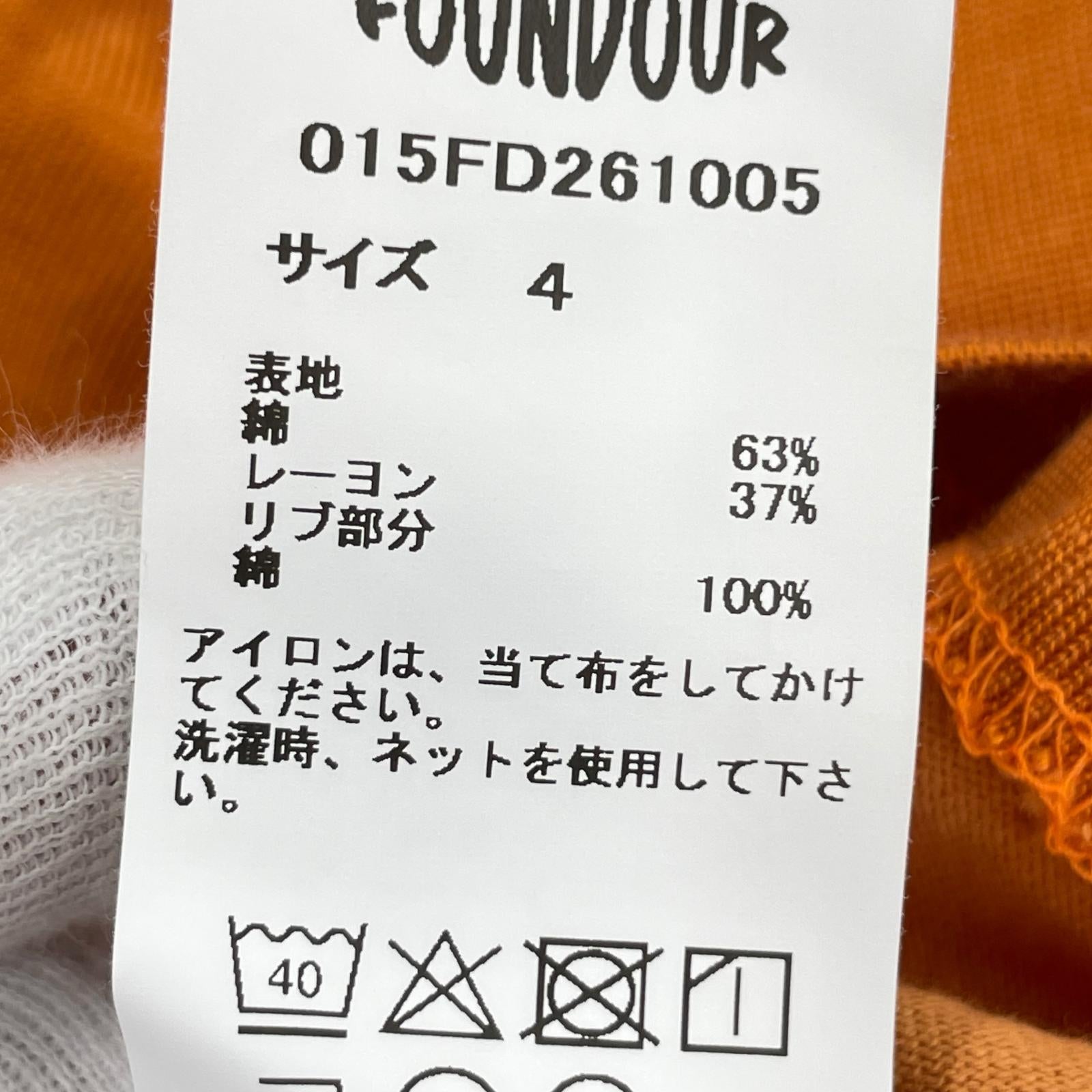 半袖Ｔシャツ FOUNDOUR 26SS COTTON RAYON FOOTBALL TEE 4 オレンジ 4 オレンジ